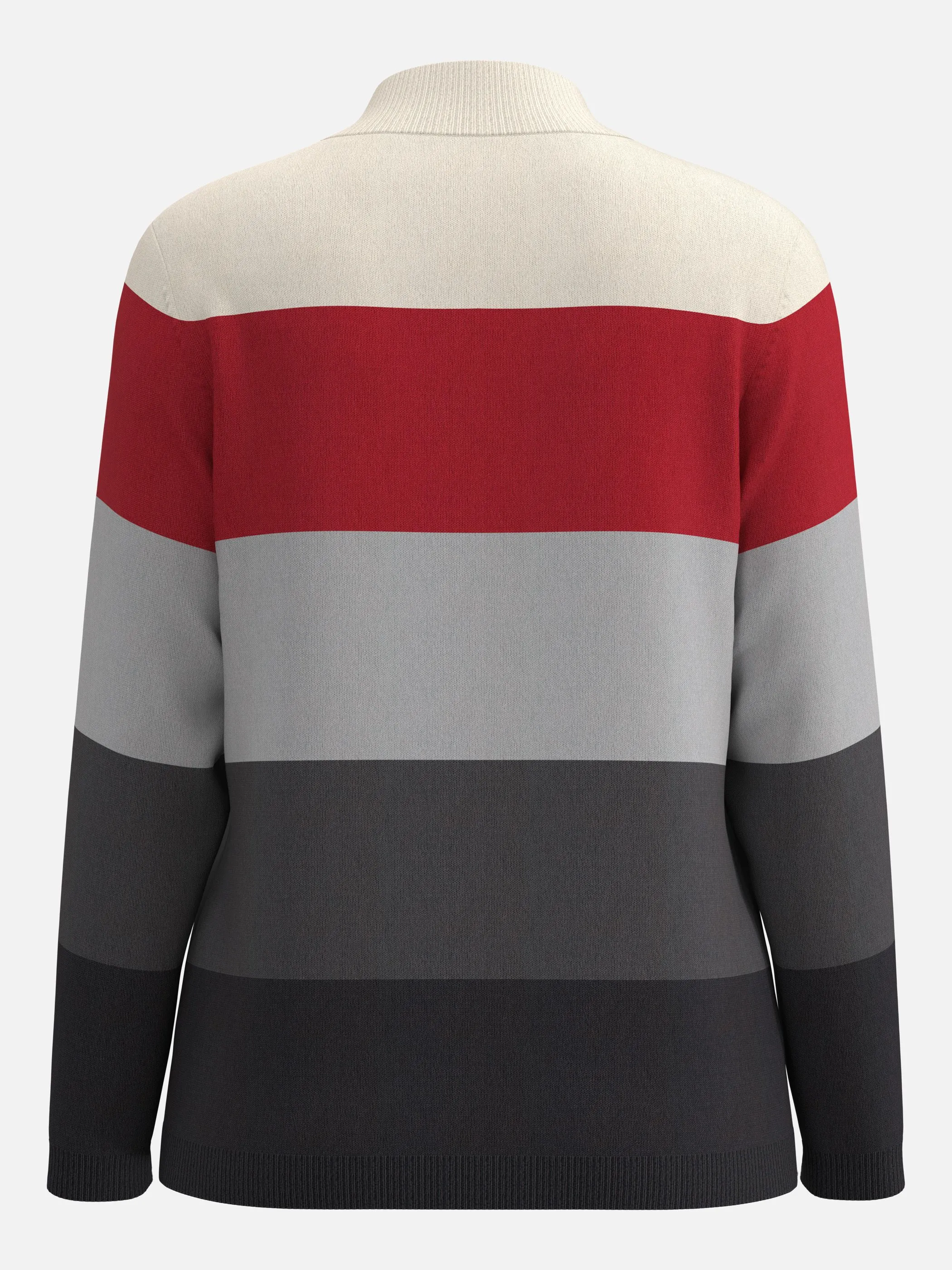 Sure Da-Pullover Stehkragen Steifen CL Rot 930044 RED 2