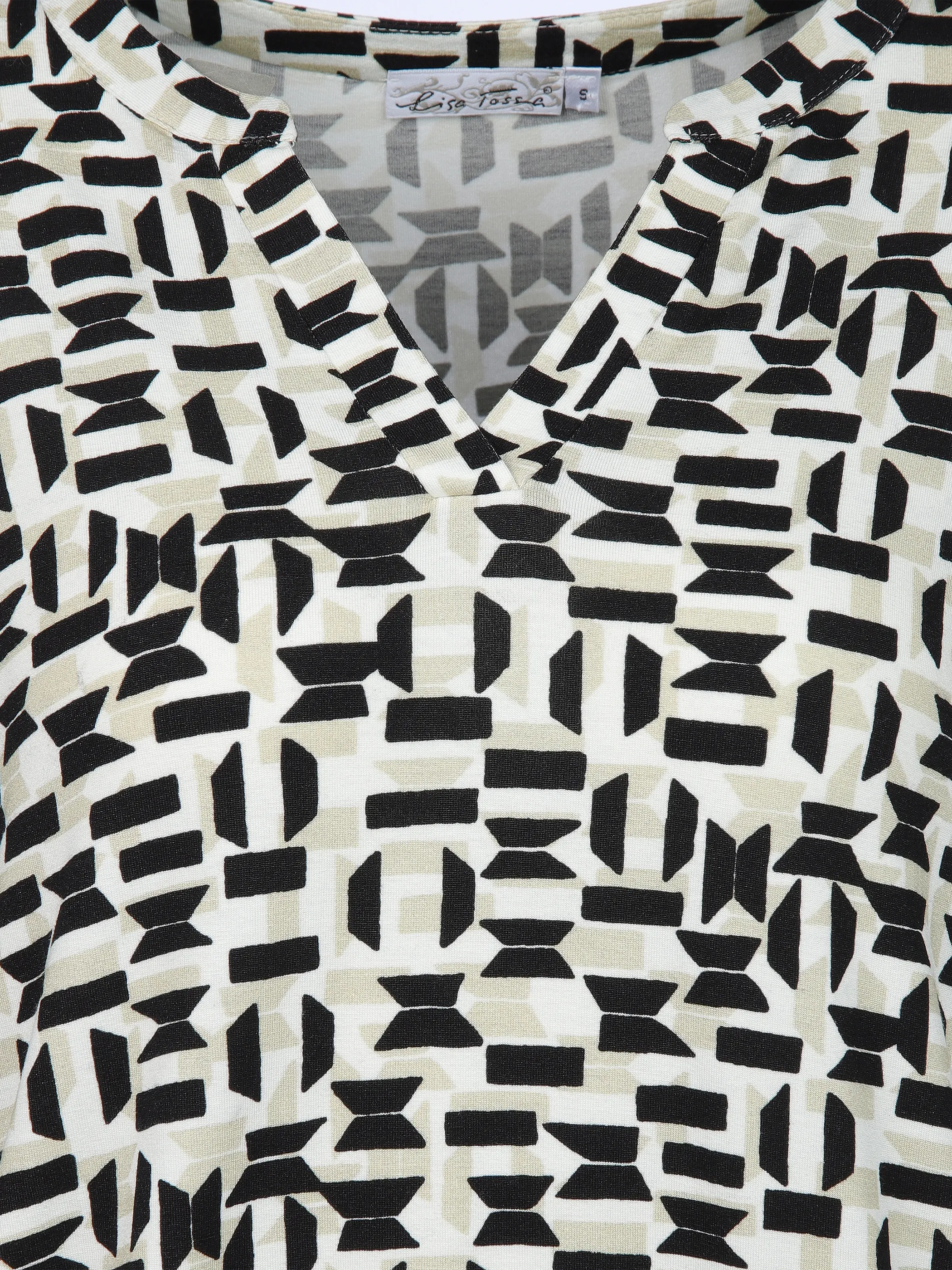 Lisa Tossa Da-Print-Shirt m. Gummizug Schwarz 908216 SW 3 Lisa Tossa Da-Print-Shirt m. Gummizug Schwarz 908216 SW 3