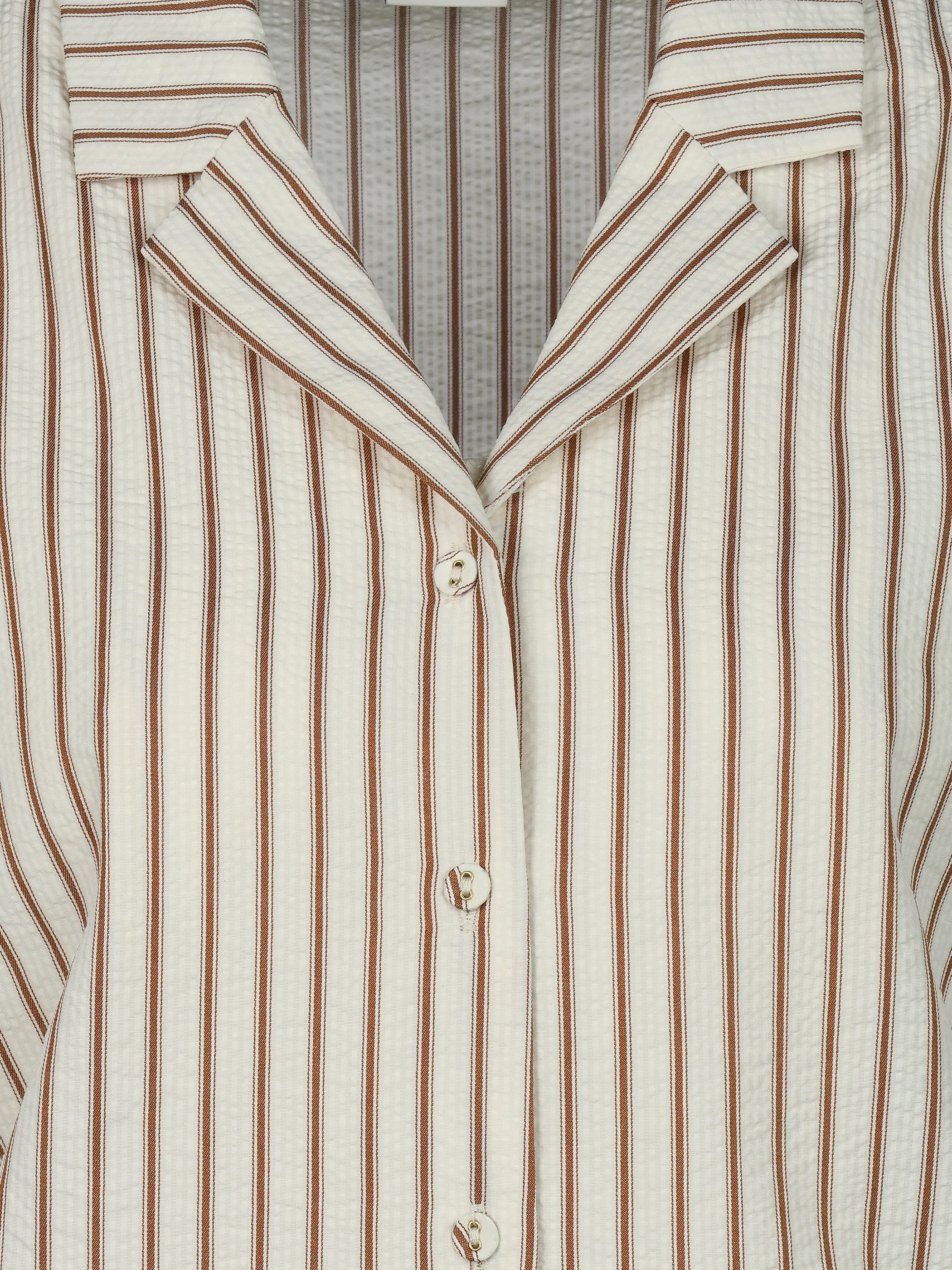 IX-O YF Ladies Blouse with stripes Braun 923135 BRAUN 3