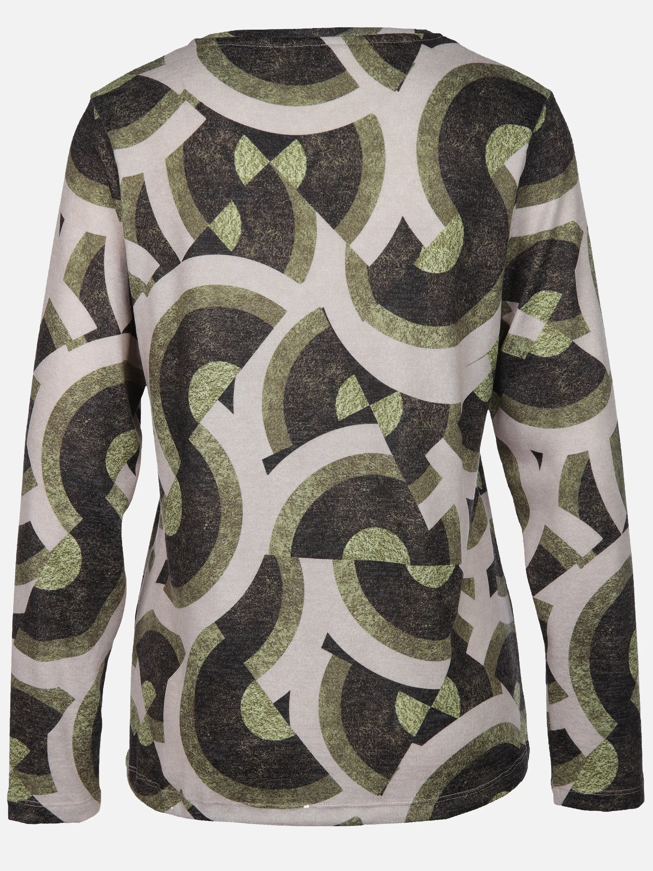 Sure Da-Print Flauschshirt Oliv 916281 OLIV/BEIGE 2