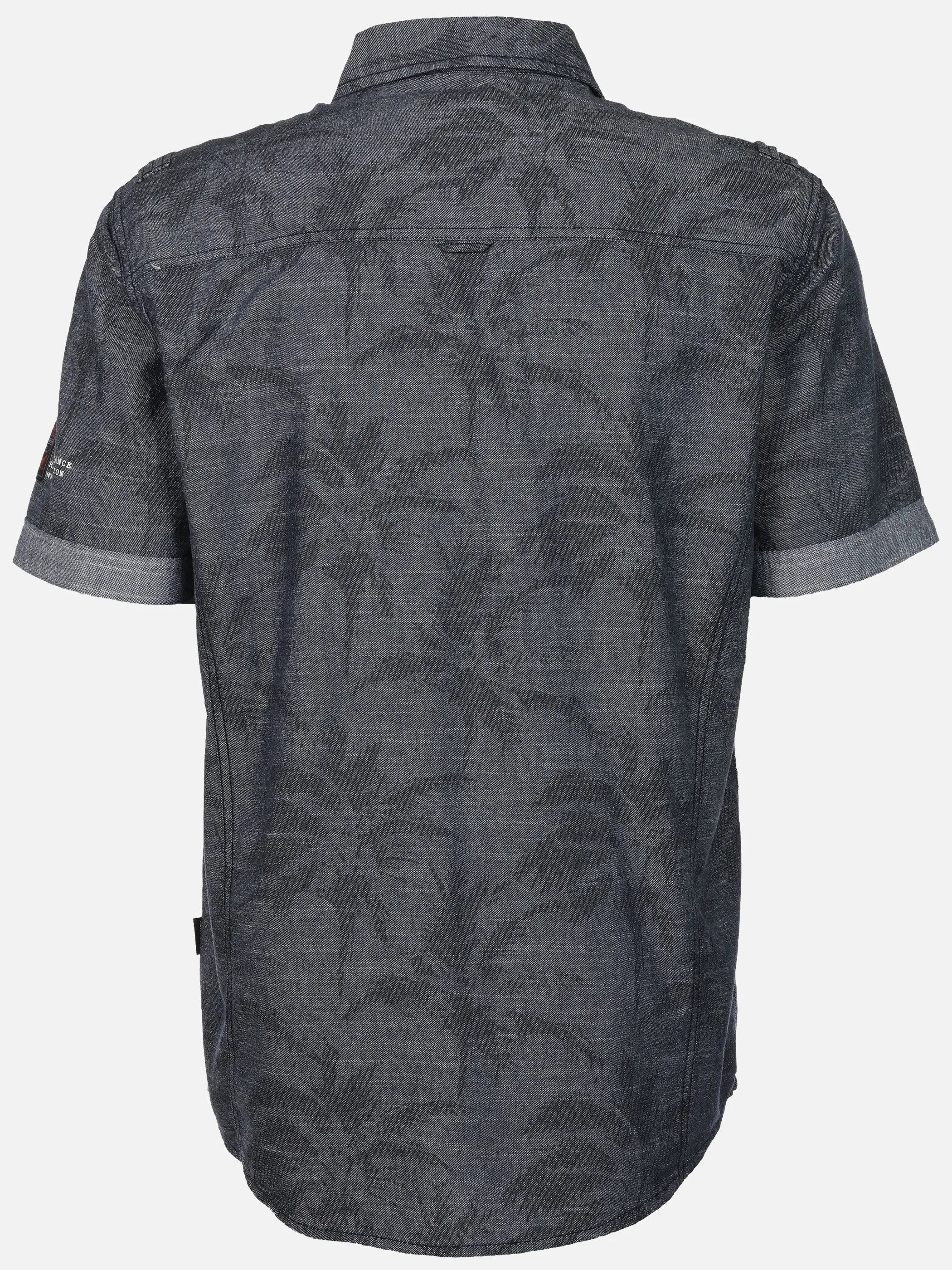 Jim Spencer He. Freizeithemd 1/2 Arm slub Blau 923119 NAVY 2