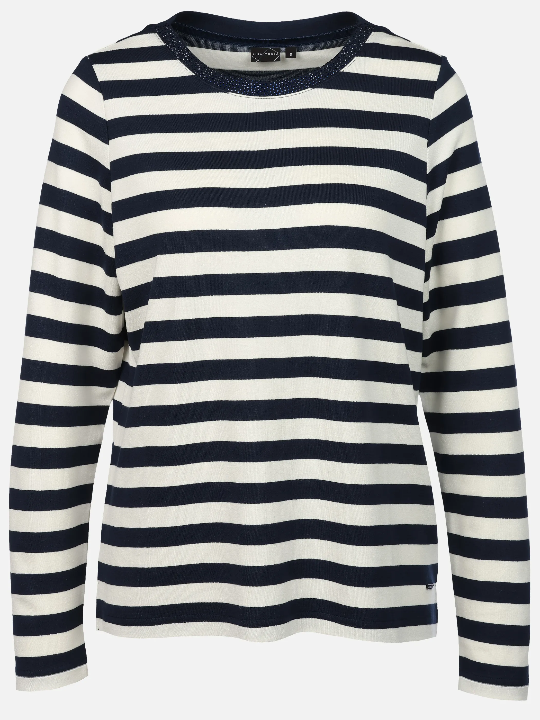 Lisa Tossa Da-Ringel Shirt m. Straß Marine 929402 SAPPHIRE 1