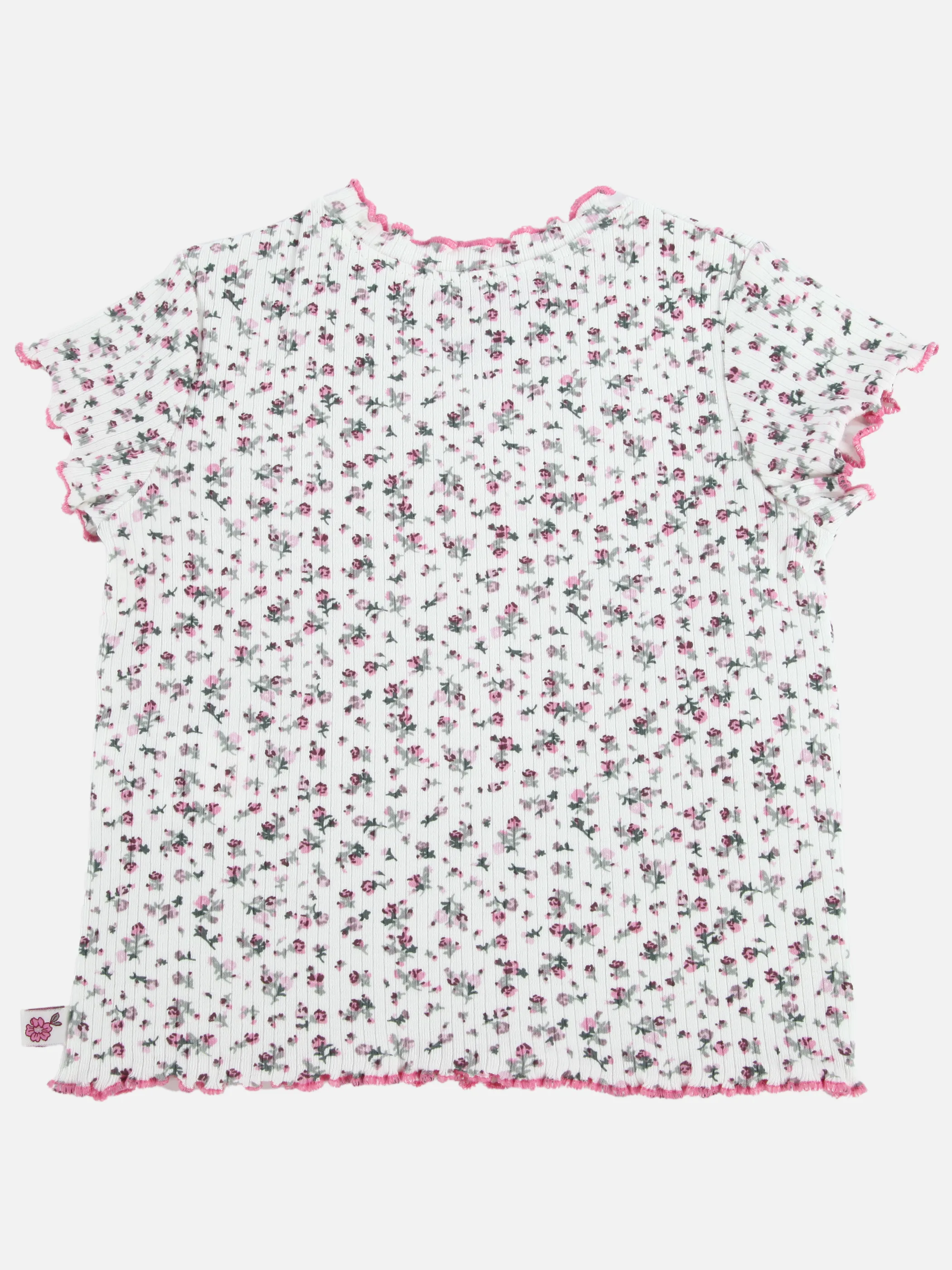 Bubble Gum BM Ripp T-Shirt mit Blumen AOP in beige Beige 906705 BEIGE 2