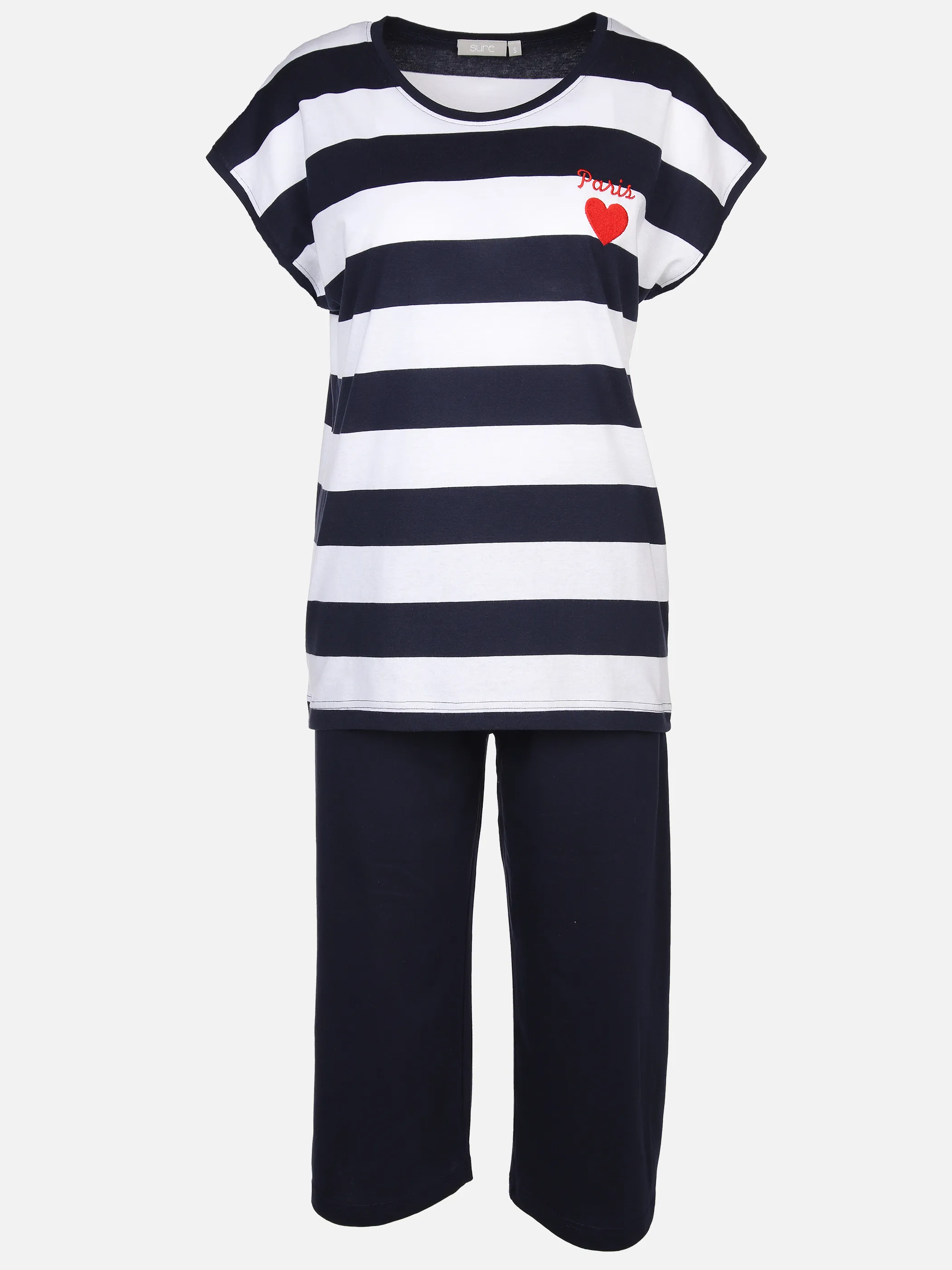 Sure DA. Pyjama Shirt 1/2 Arm + Cul Weiß 889142 WEIß/NAVY 1