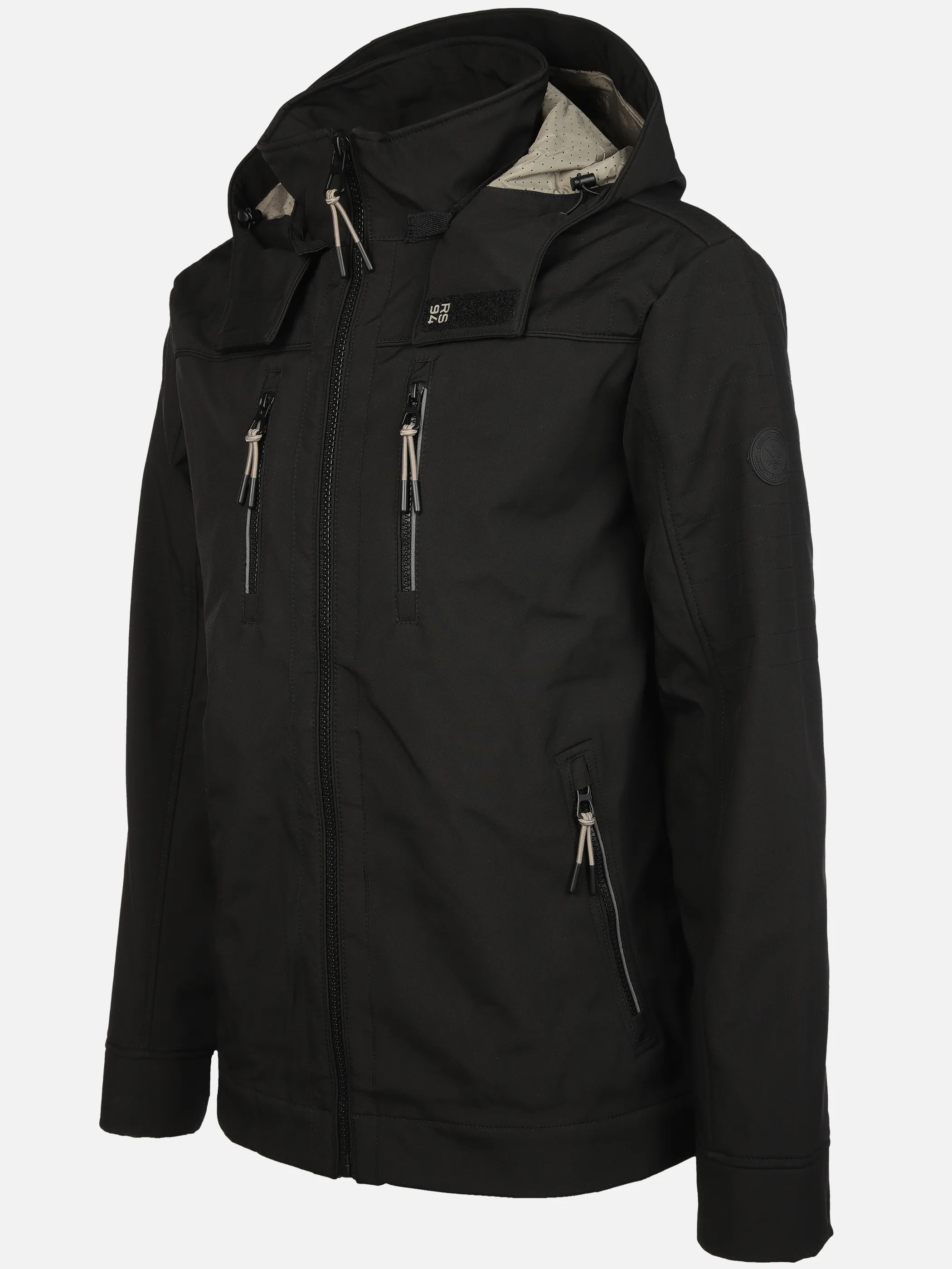 Jim Spencer He. Softshelljacke mit Kapuze Schwarz 912653 290 3