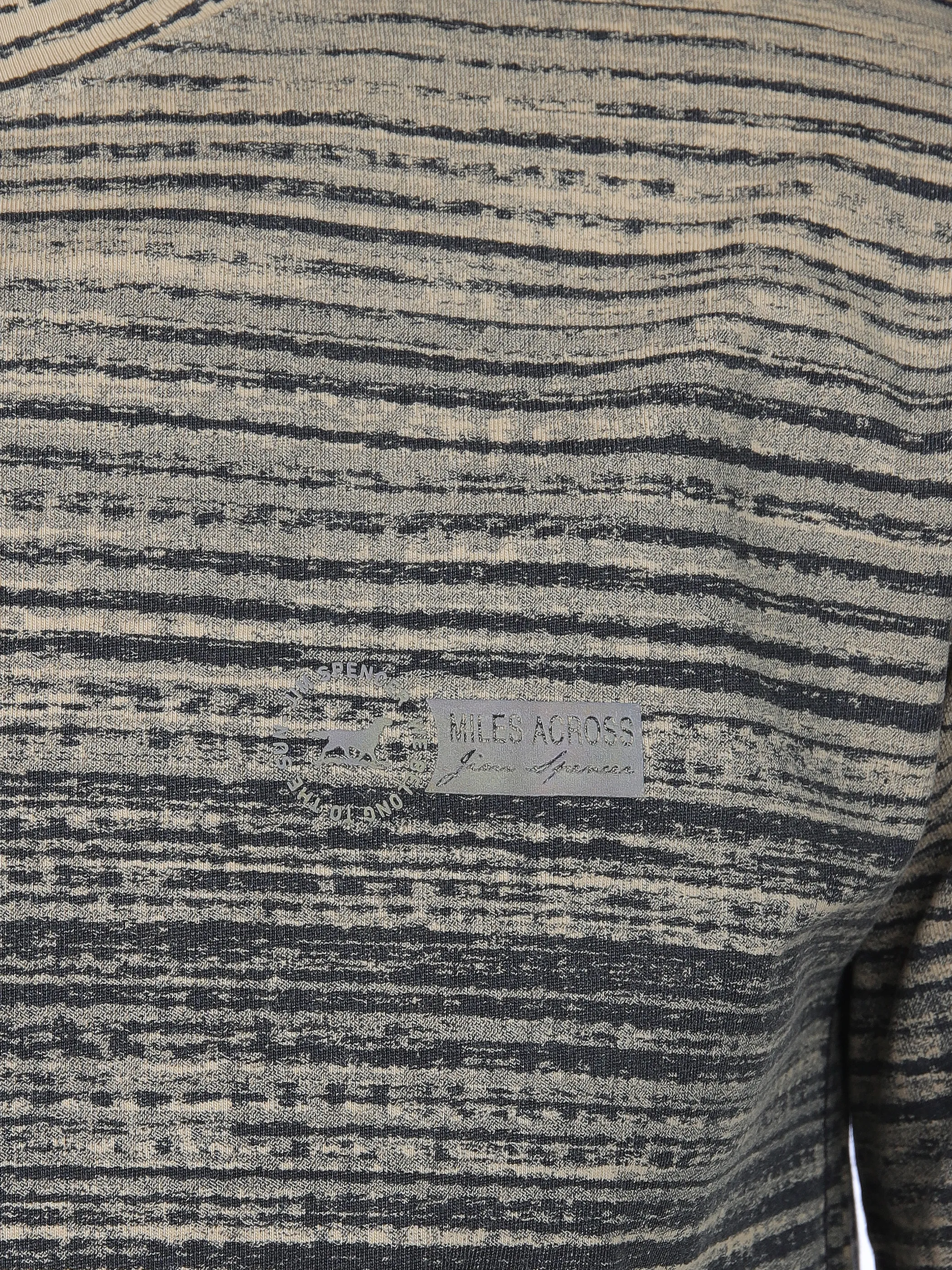 Jim Spencer He. T-Shirt 1/2 Arm allover stripe Grau 910841 STONE 3 Jim Spencer He. T-Shirt 1/2 Arm allover stripe Grau 910841 STONE 3