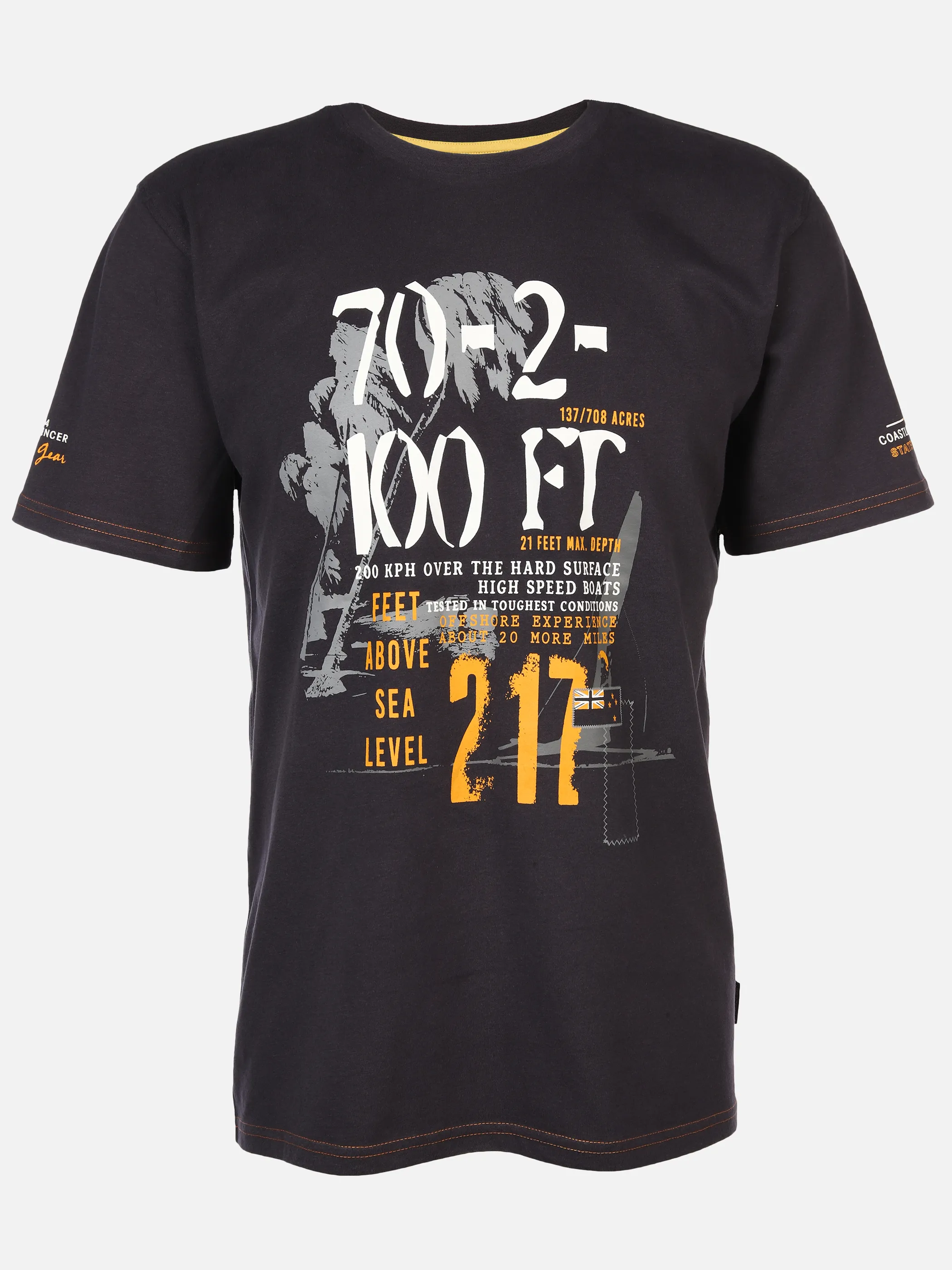 Jim Spencer He. T-Shirt 1/2 Arm Druck Blau 894402 NAVY 1 Jim Spencer He. T-Shirt 1/2 Arm Druck Blau 894402 NAVY 1