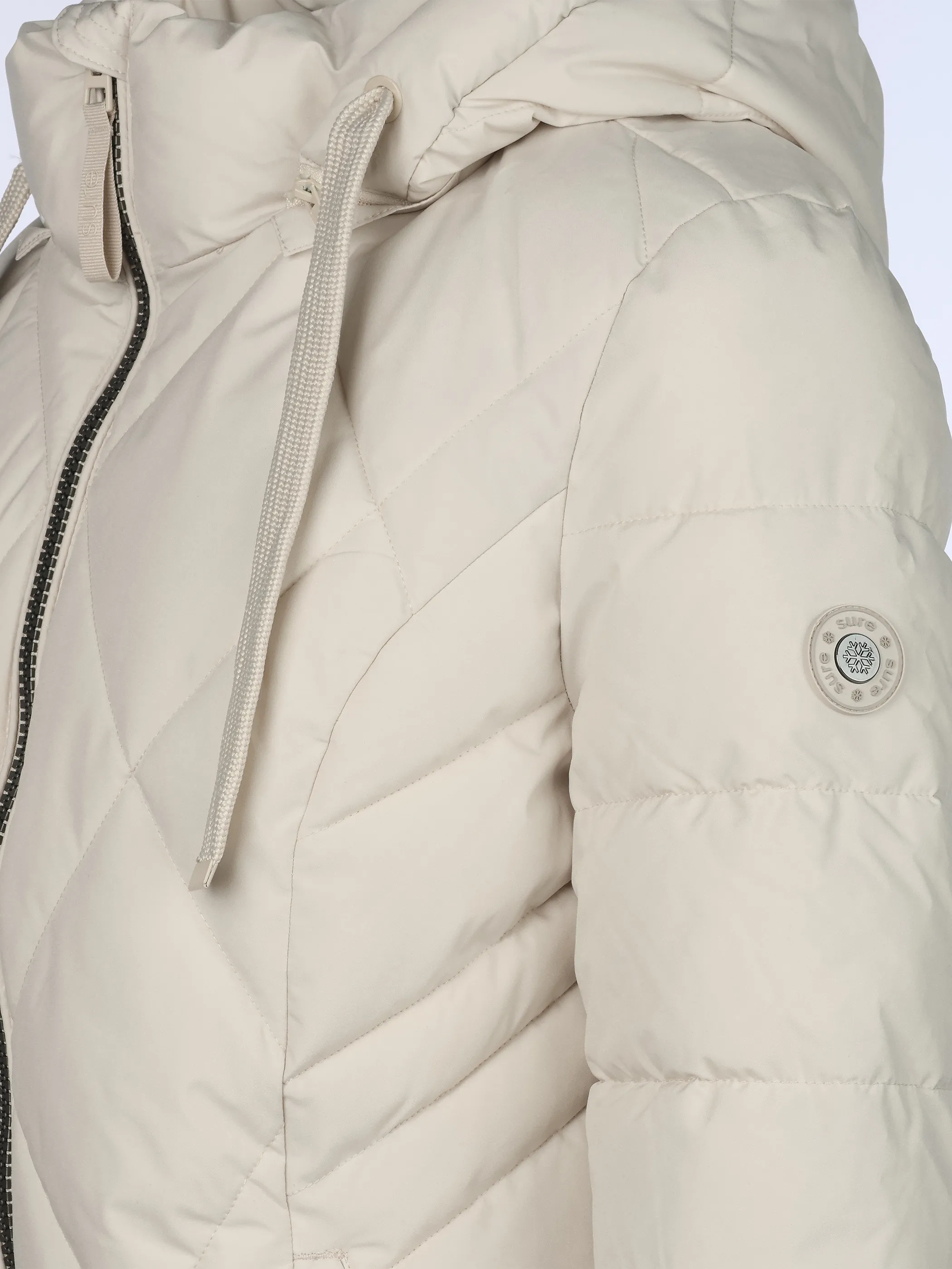 Sure Da-Steppmantel m. Kapuze Beige 913056 MOONBEAM 4