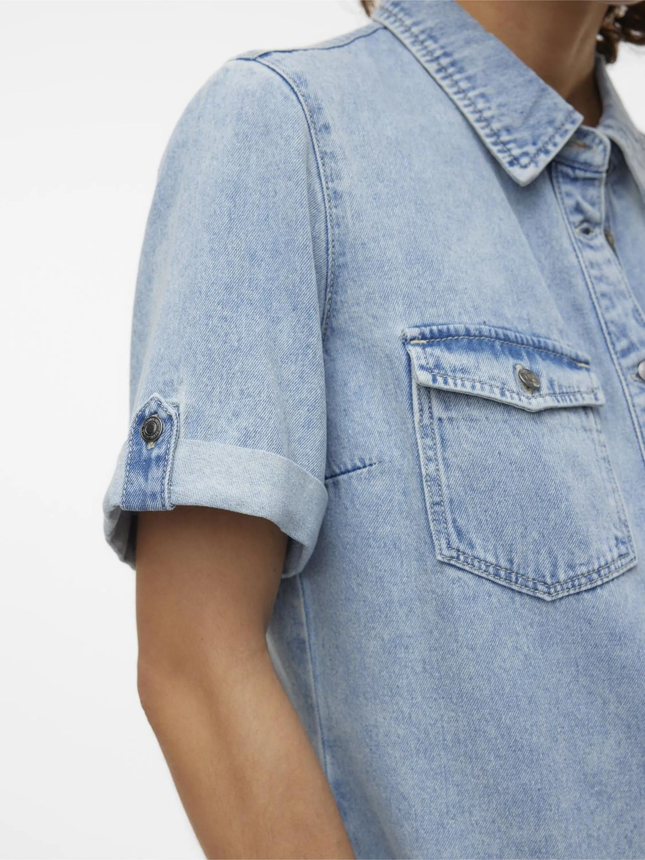 Vero Moda 10309665 VMJENNIE SS SHORT DEN Blau 922153 178000 3