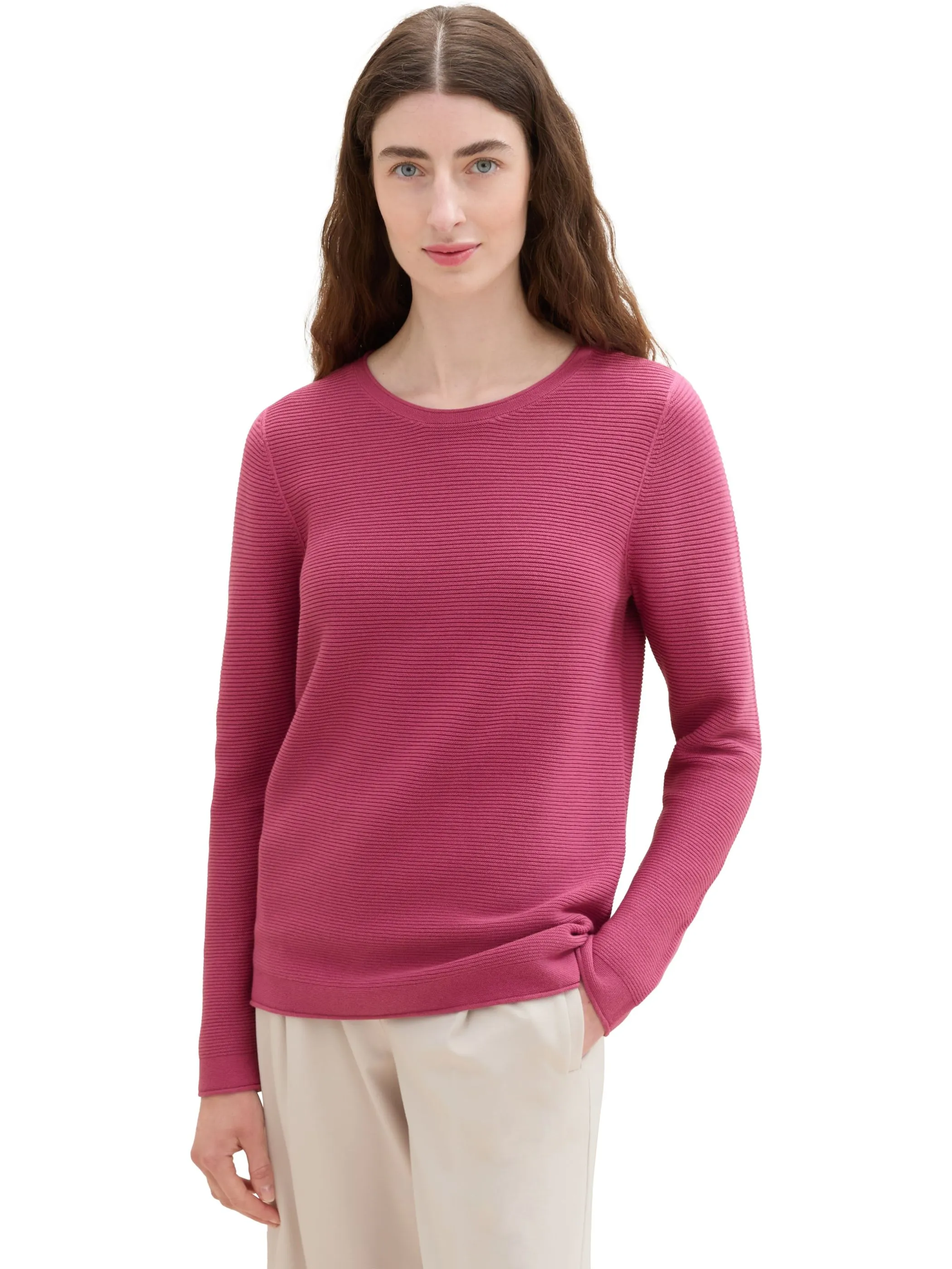 Tom Tailor 1016350 NOS sweater new ottoma Pink 827729 16348