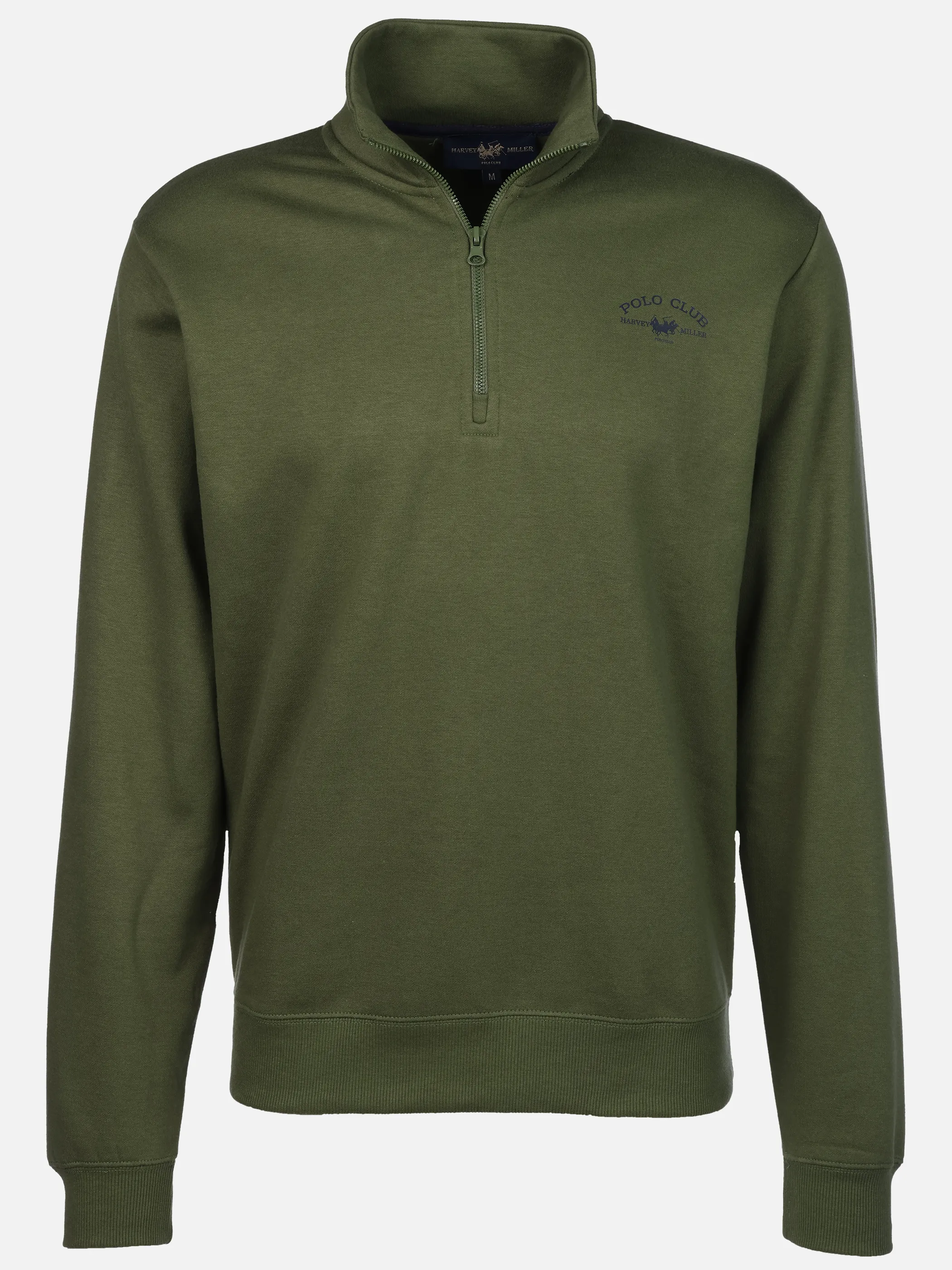 Harvey Miller He. Sweattroyer half zipp polo Oliv 918668 149OLIVE 1