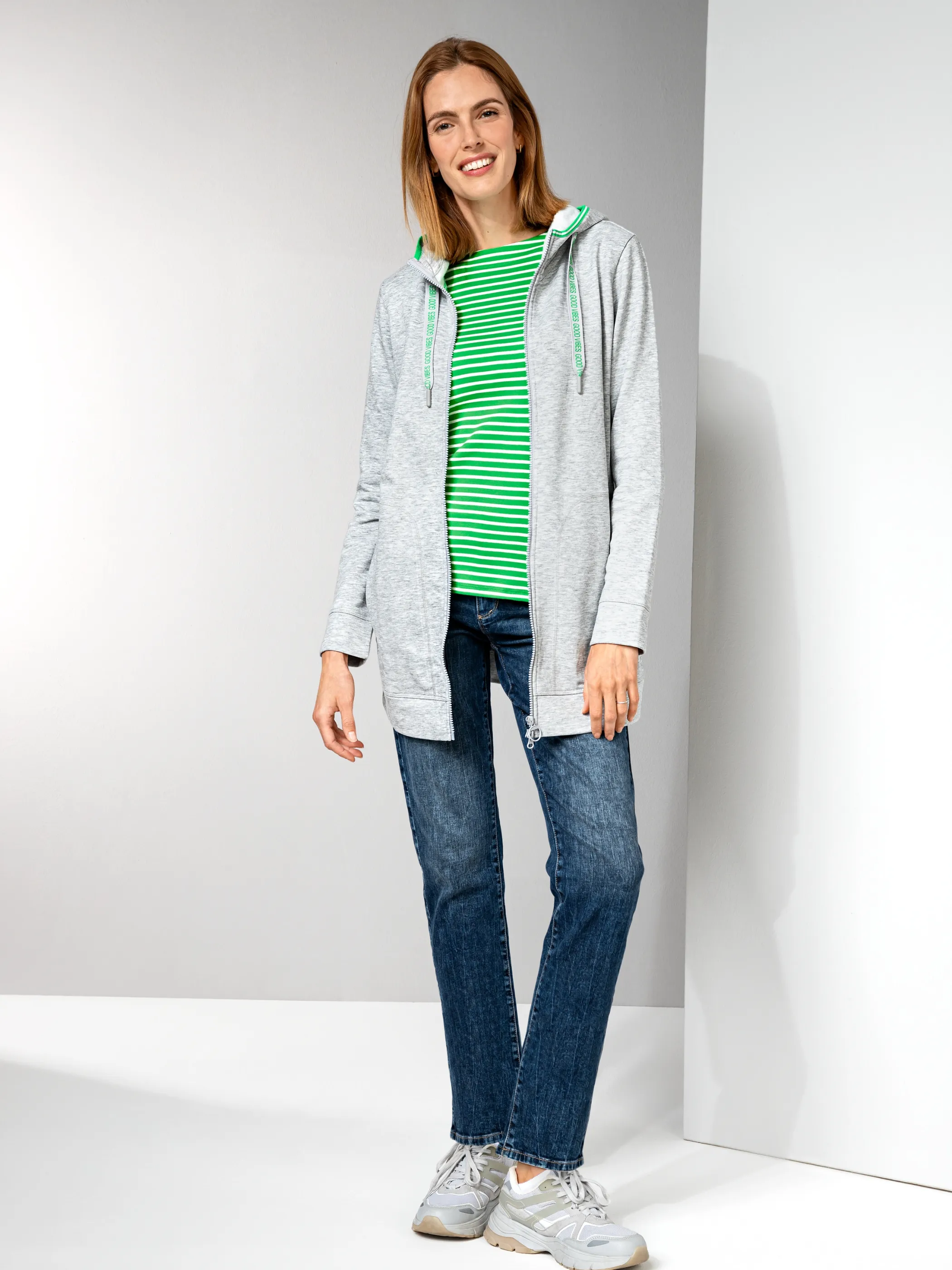 Sure Da-Streifenshirt m. 3/4 Arm Grün 889307 GREEN OFF 4 Sure Da-Streifenshirt m. 3/4 Arm Grün 889307 GREEN OFF 4