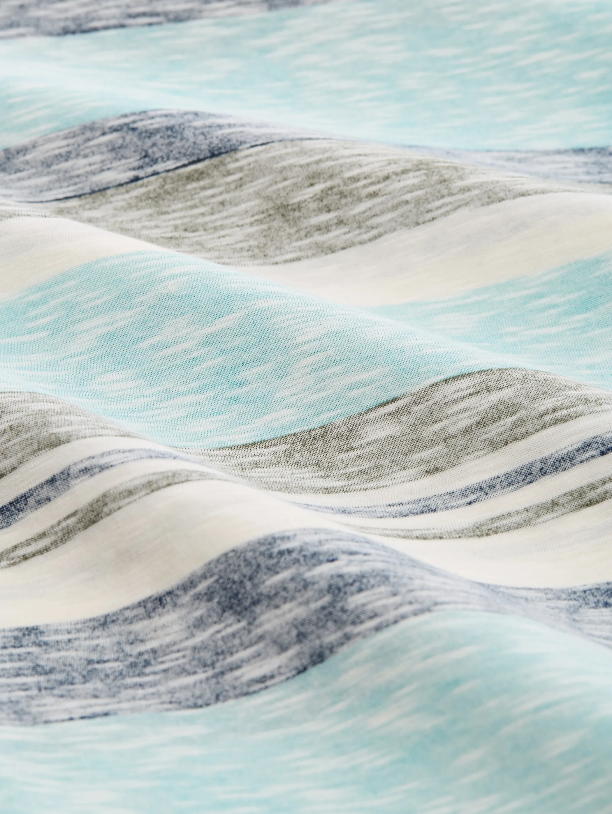 Tom Tailor 1050207 inside printed stripe t-shirt Türkis 922124 40047 3