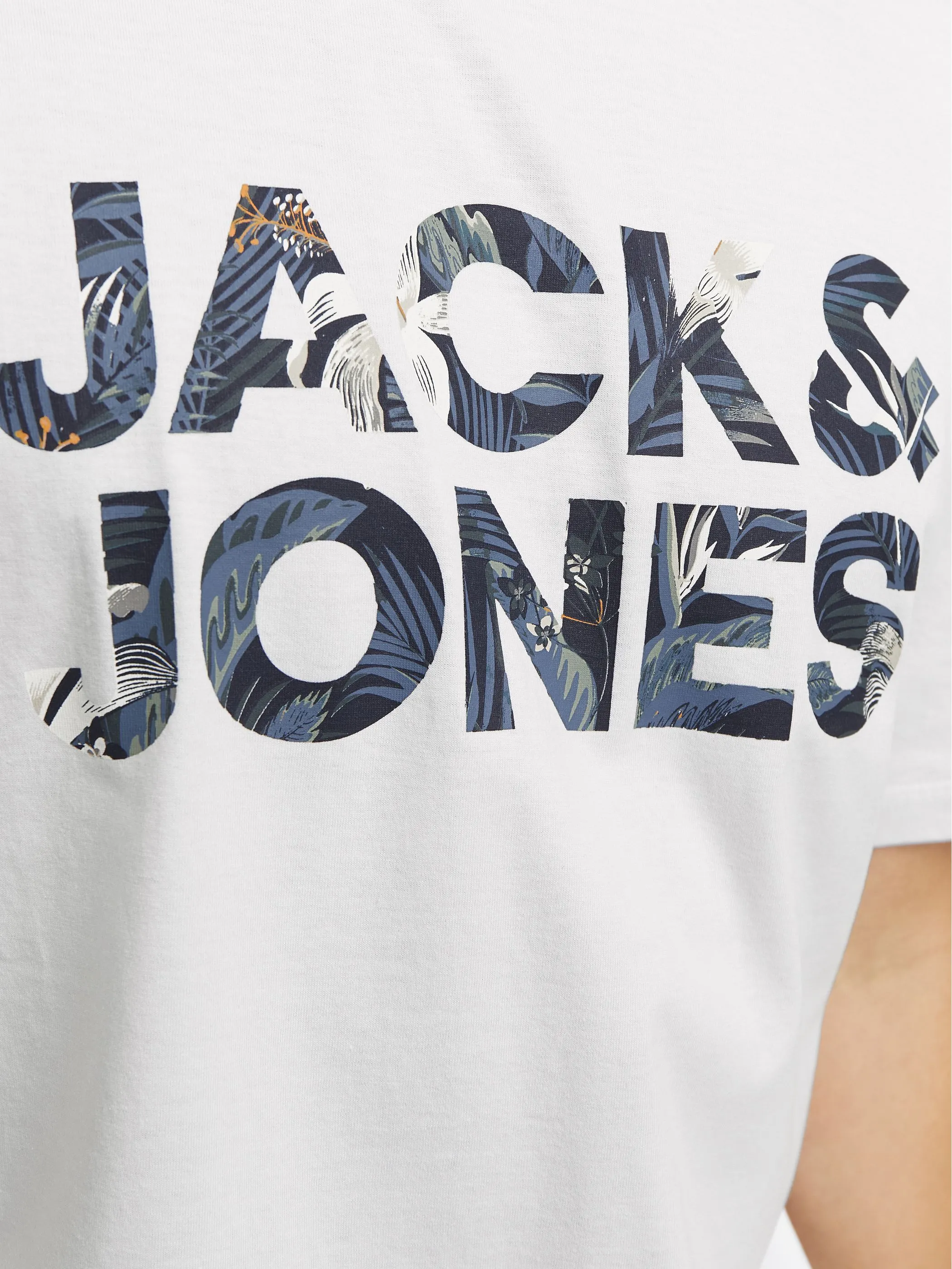 Jack Jones 12268127 JJEBRYAN CORP LOGO TE Weiß 903404 178074 3