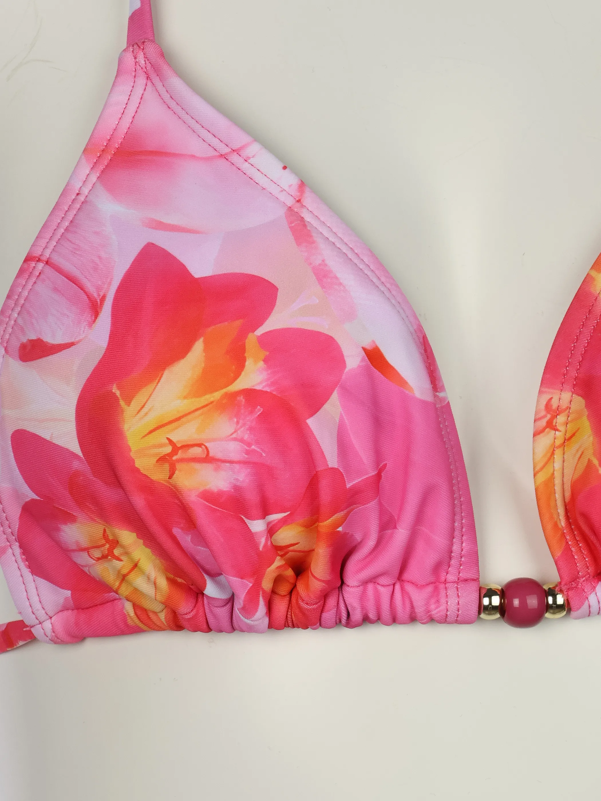 Grinario Sports Da-Bikini Set, m. Perlen, Triangel, AOP Rot 923134 ORCHID 3