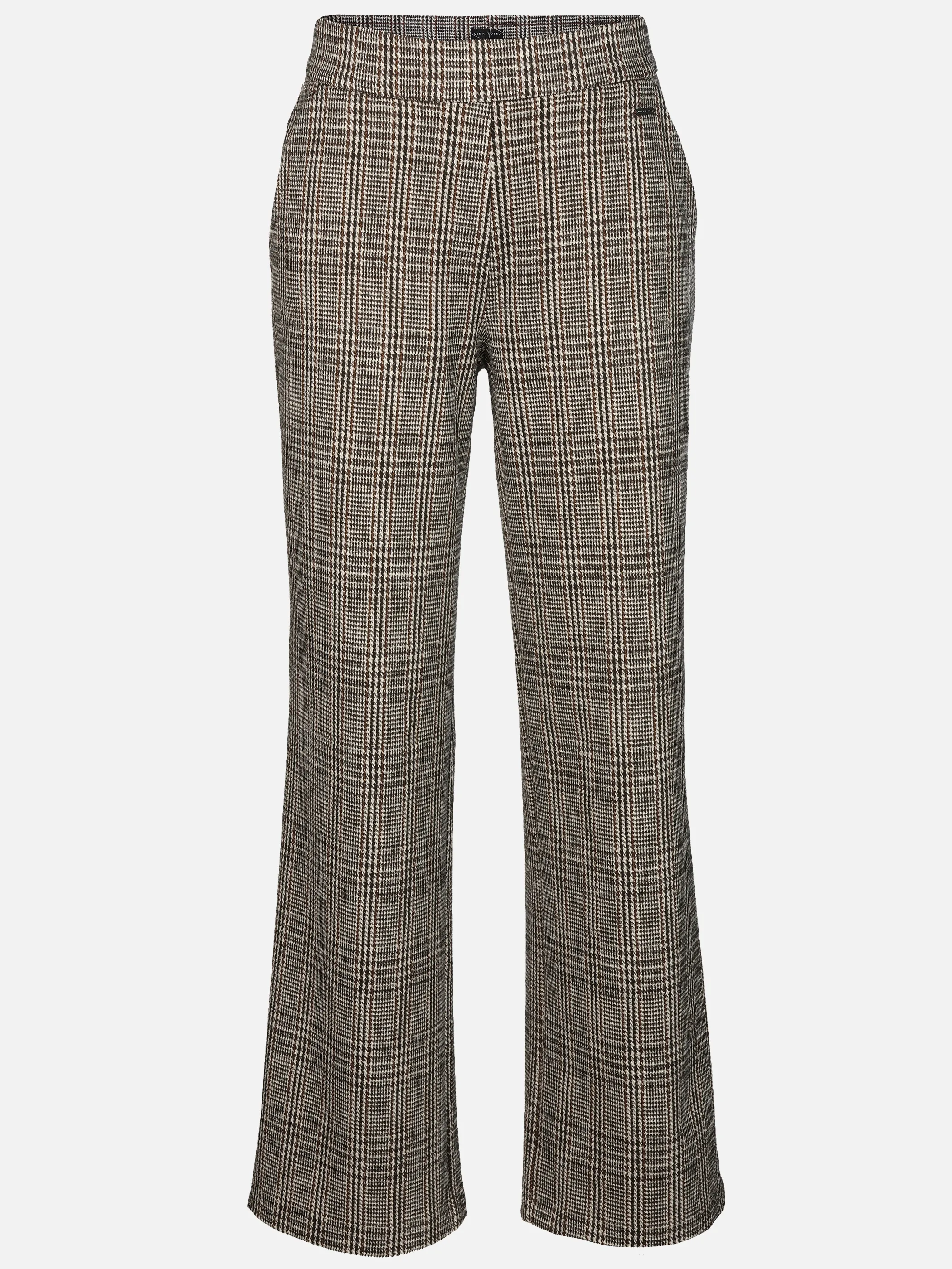 Lisa Tossa Da-Hose "Mona", Wide leg, Glencheck Beige 933846 GLENCHECK 1