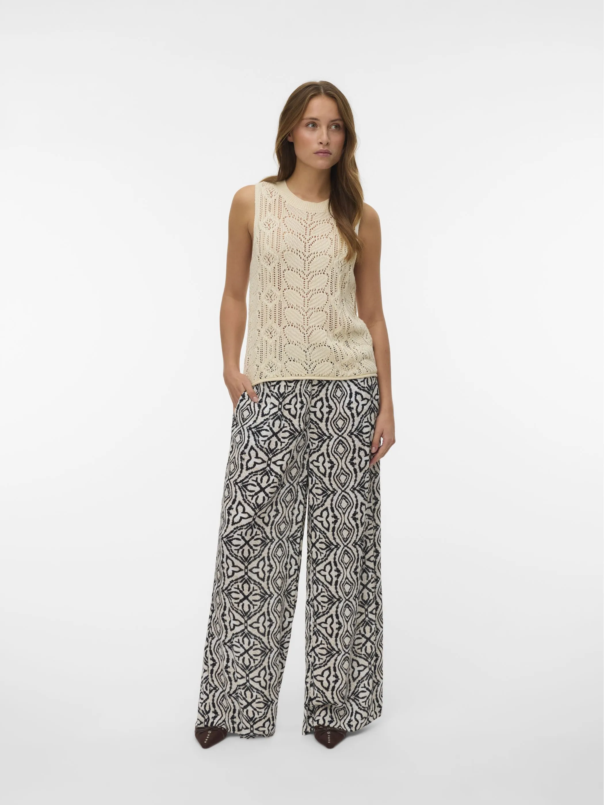 Vero Moda 10282478 VMMENNY HW WIDE PANTS Blau 906267 222913011 4