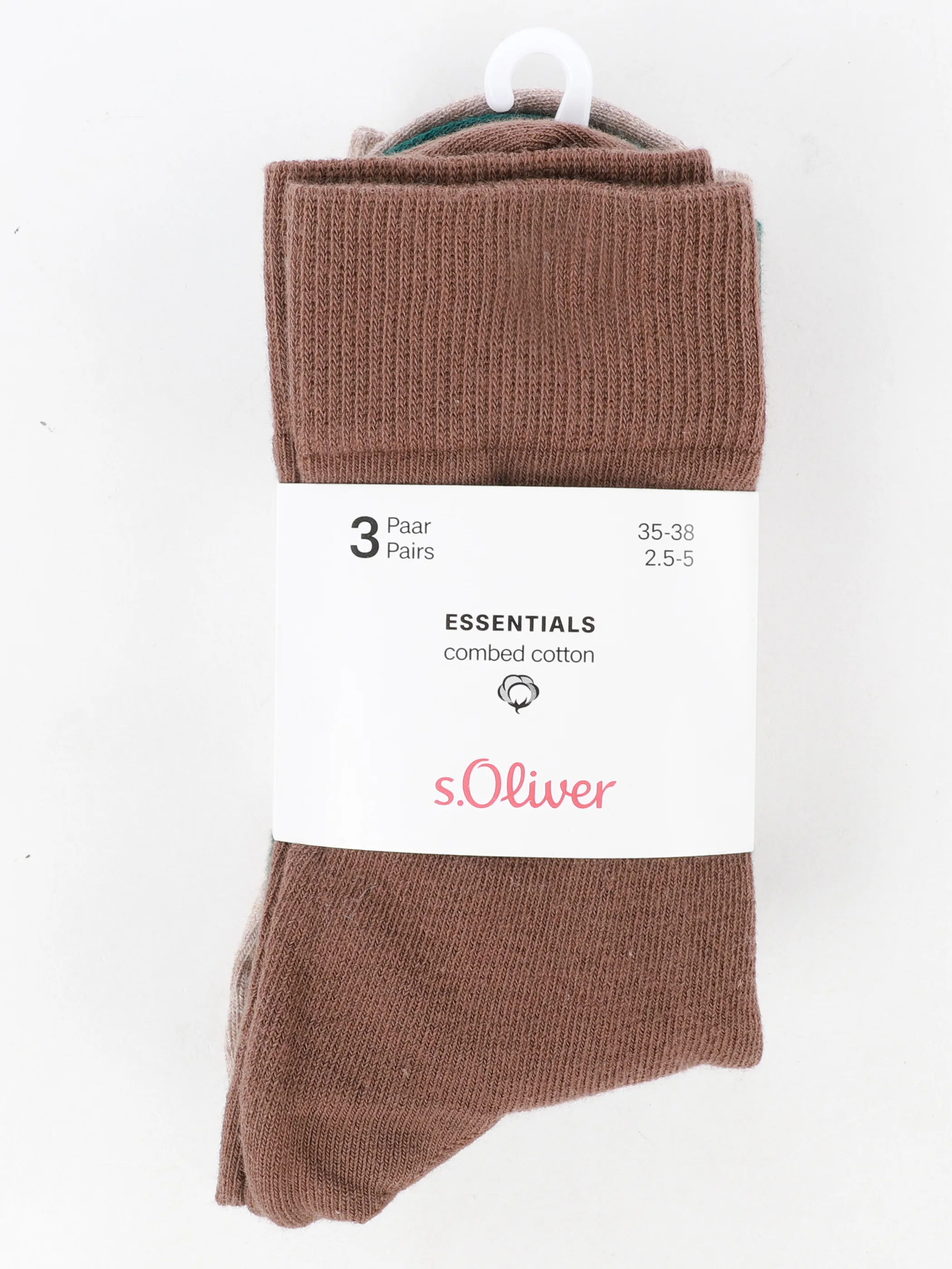 s.Oliver S20808 Da. Socken essentials combe Grün 915573 7657 3