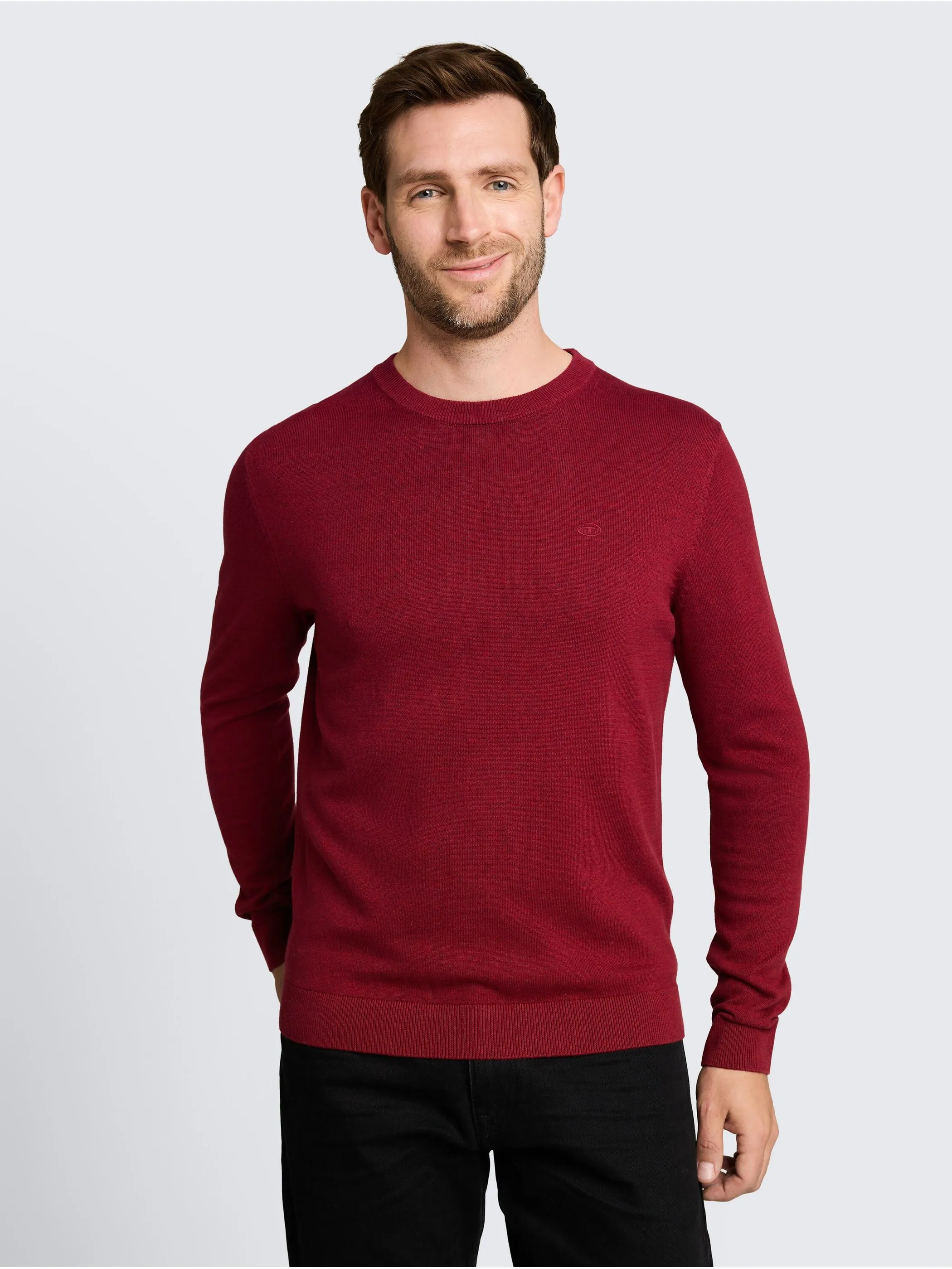 Tom Tailor 1039805 NOS basic crewneck knit Rot 898460 41199 1