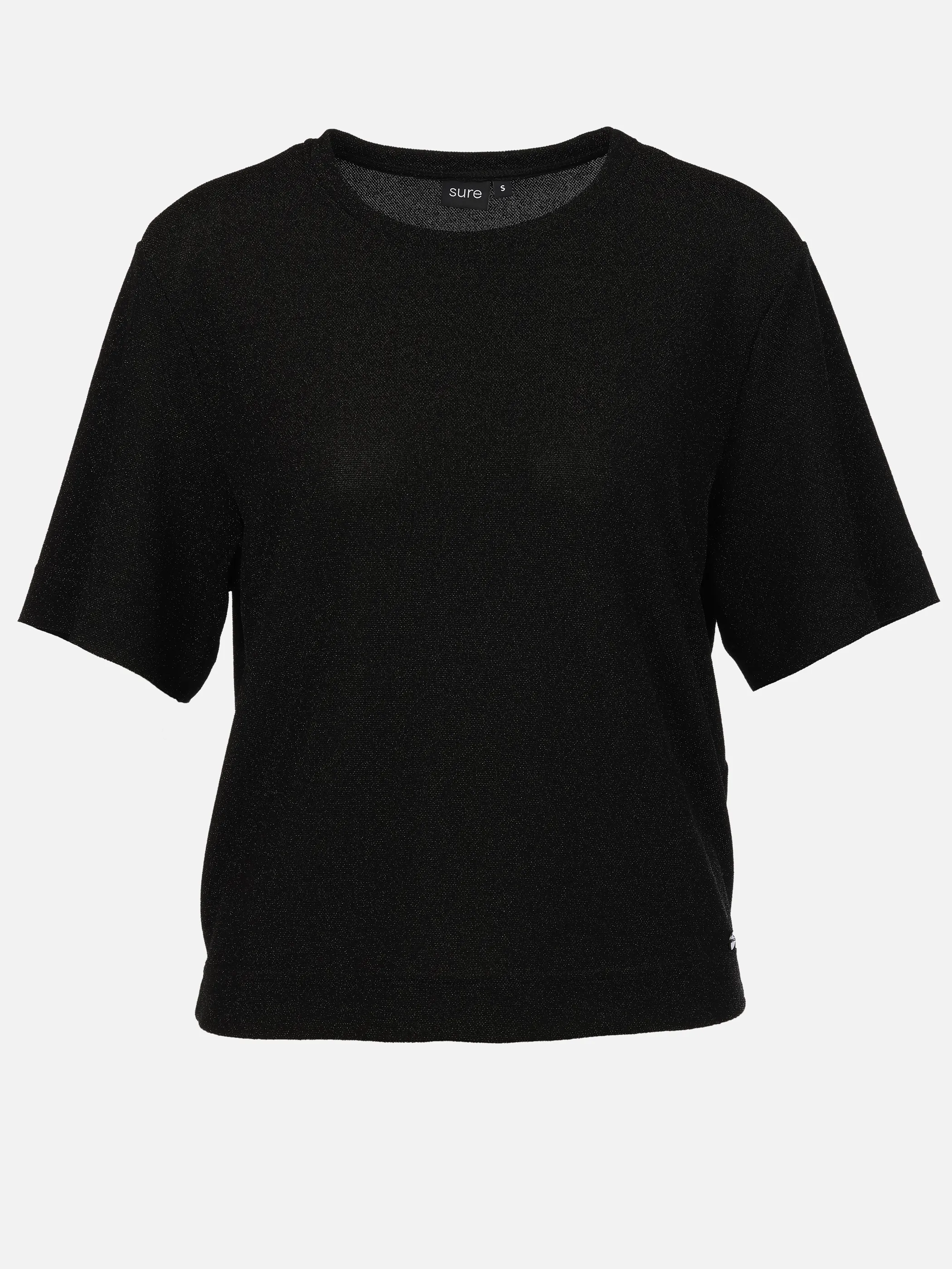 Sure Da-T-Shirt m. Lurex Schwarz 919547 BLACK 1 Sure Da-T-Shirt m. Lurex Schwarz 919547 BLACK 1