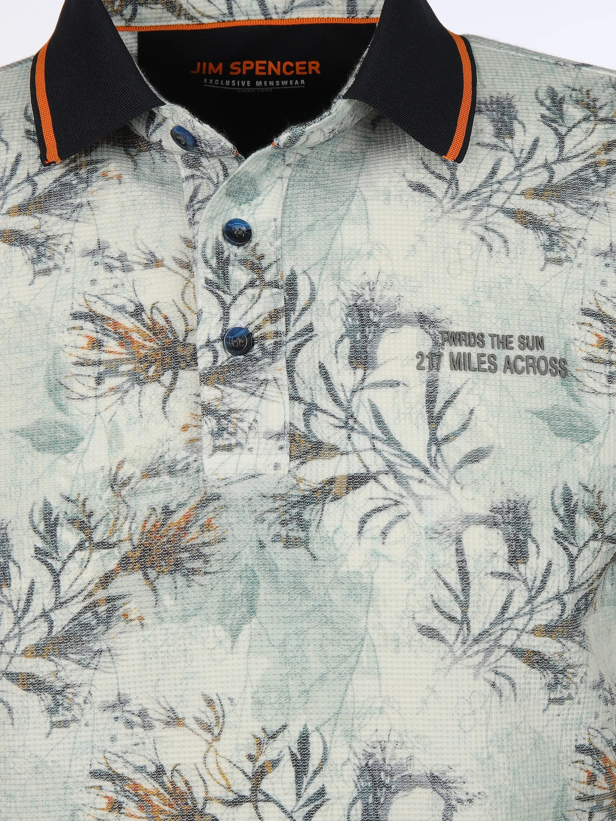 Jim Spencer He. Poloshirt 1/2 Arm waffle Weiß 911139 WHITE 3
