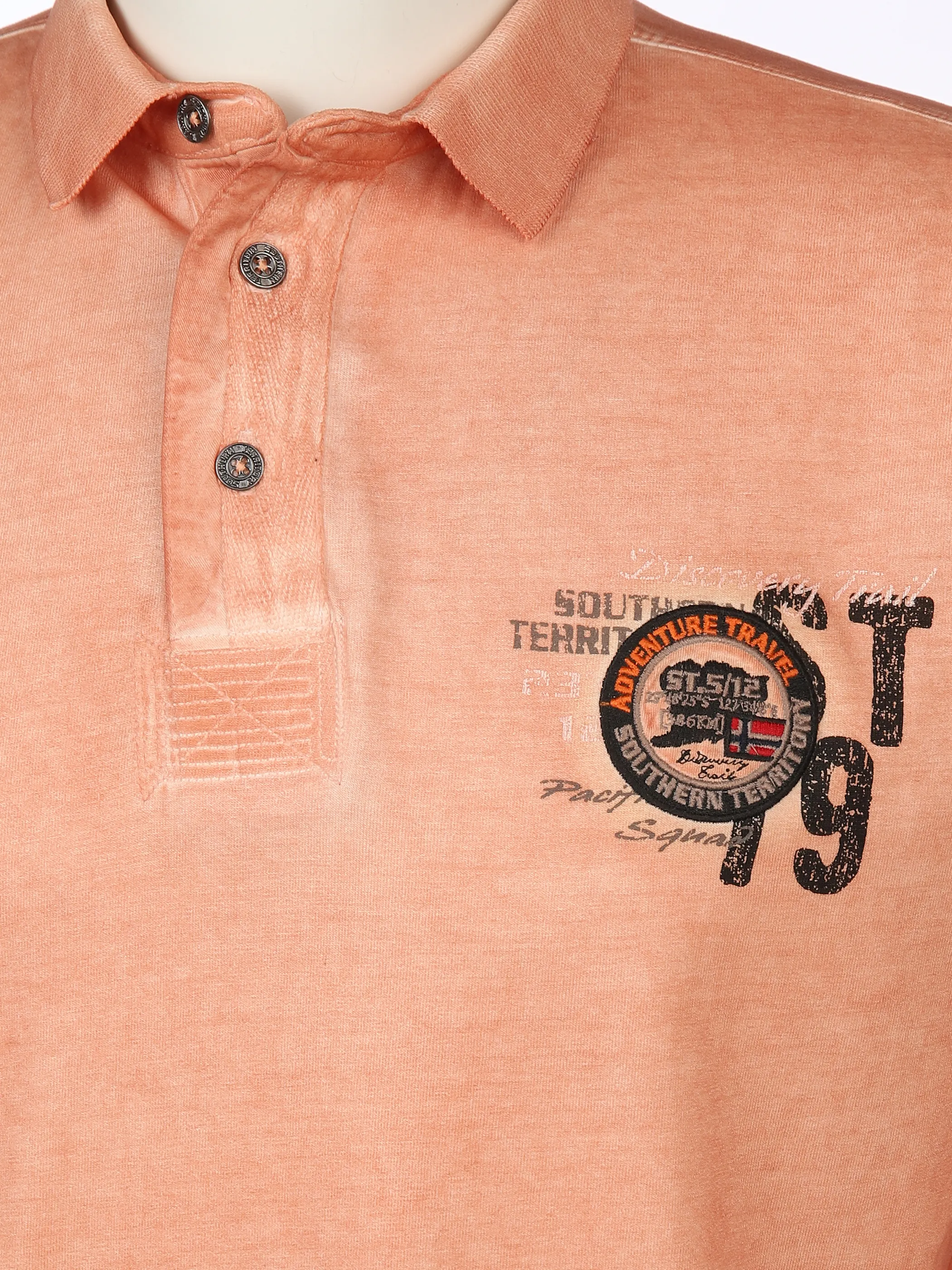 Southern Territory He. Poloshirt 1/2 Arm oilwash Orange 894392 ORANGE 3