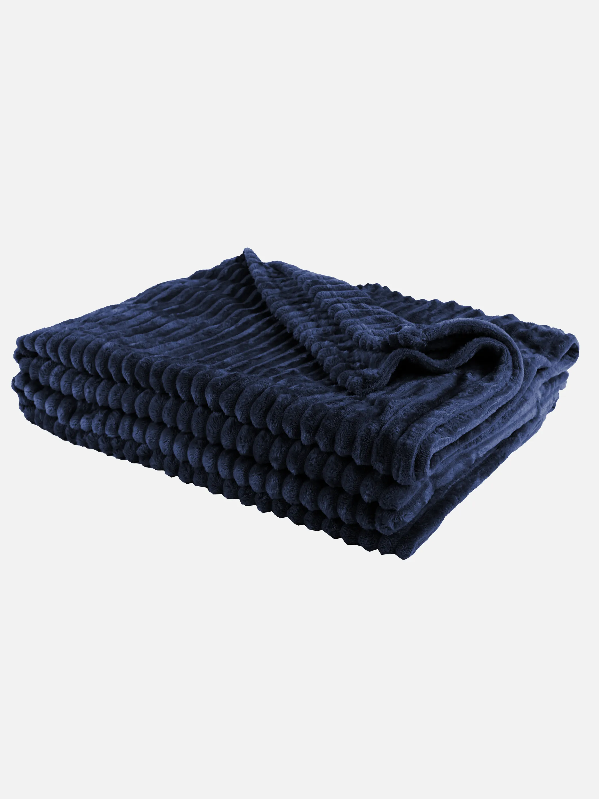 Dream House Wohndecke 150x200 Flanel Rib Blau 913177 BLAU 1