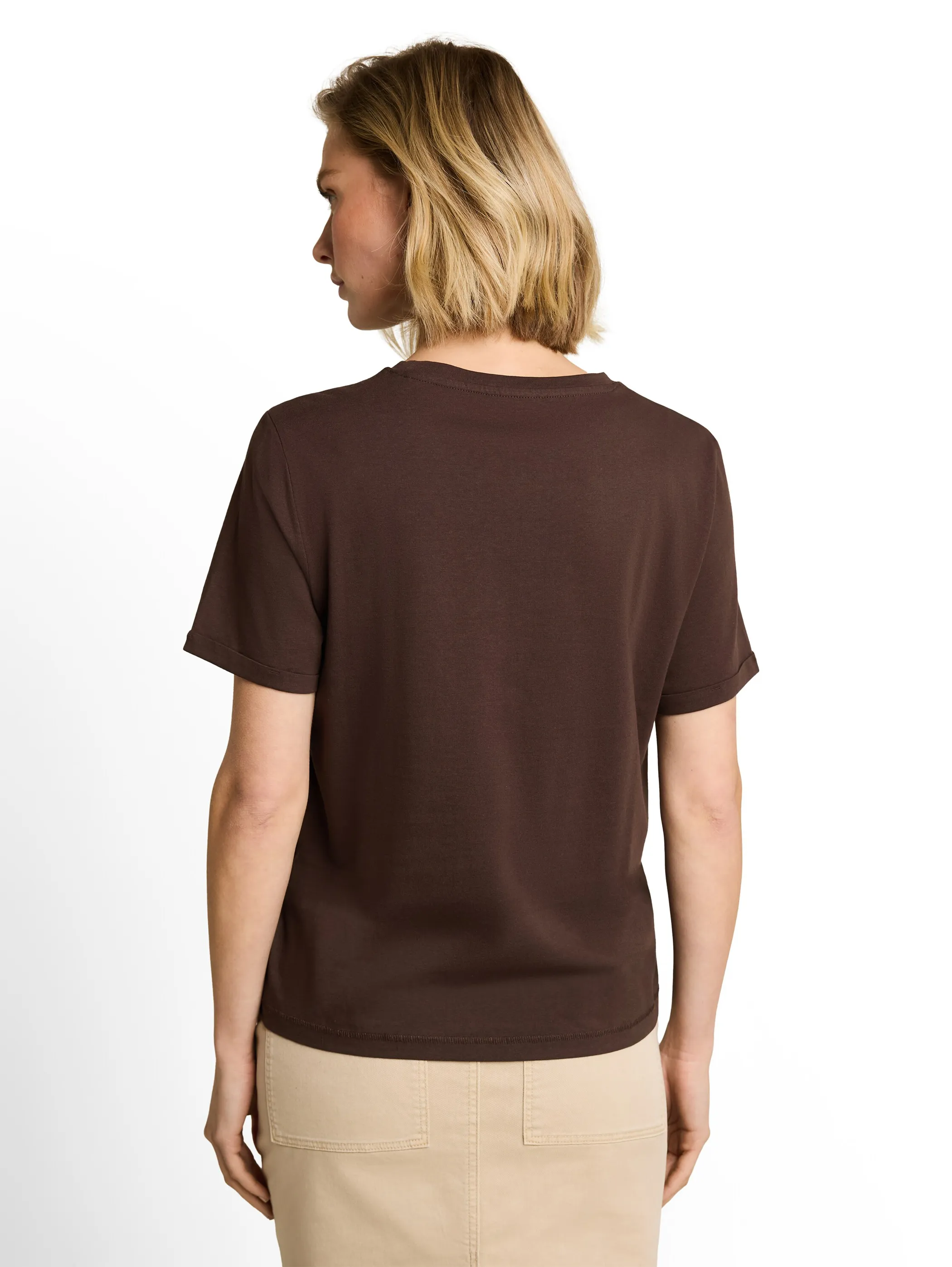 Tom Tailor 1051231 T-Shirt with front print Braun 926129 13234 2