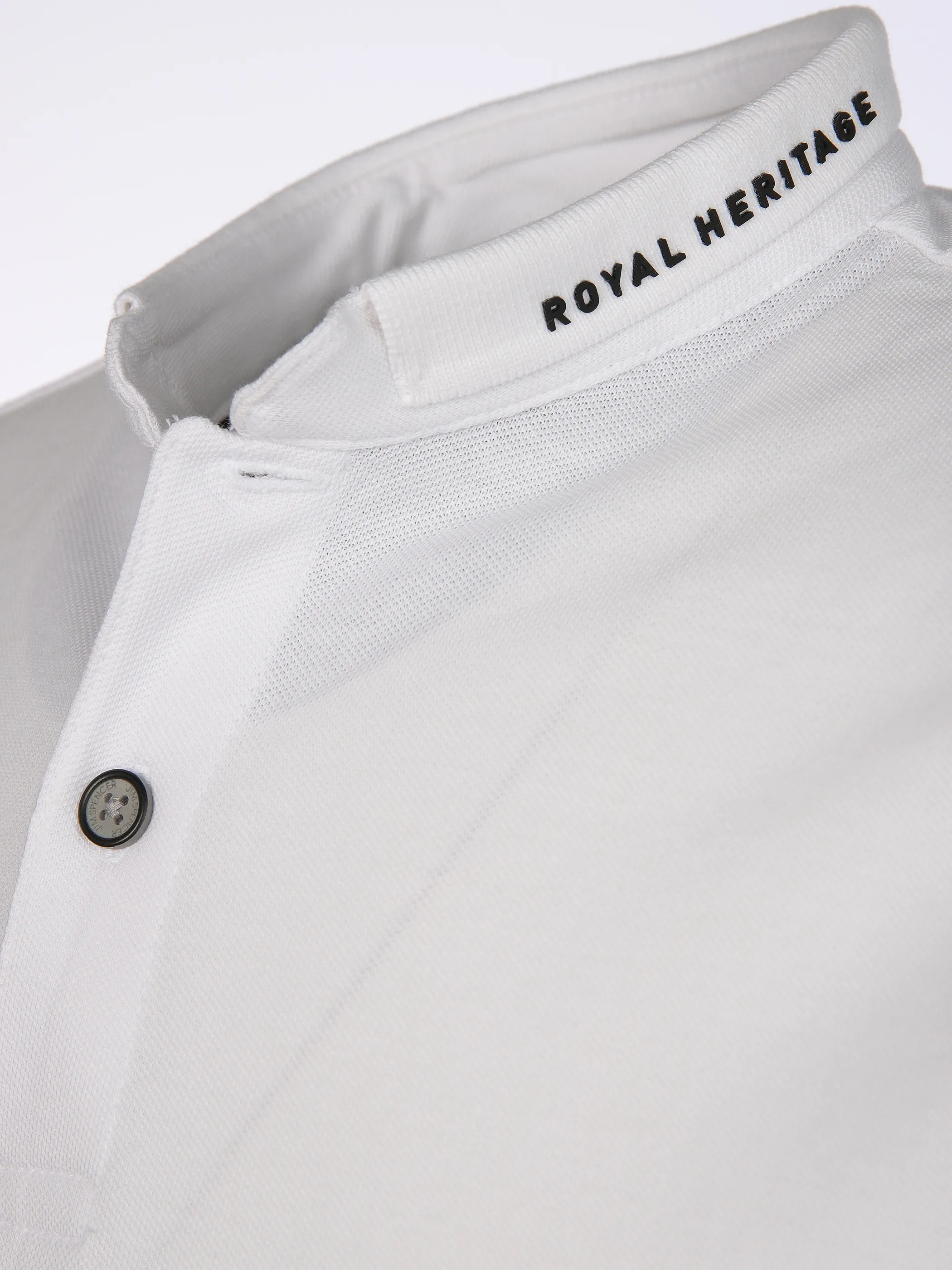 Jim Spencer He. Polohirt 1/2 Arm Steh Kragen Weiß 906258 WHITE 3