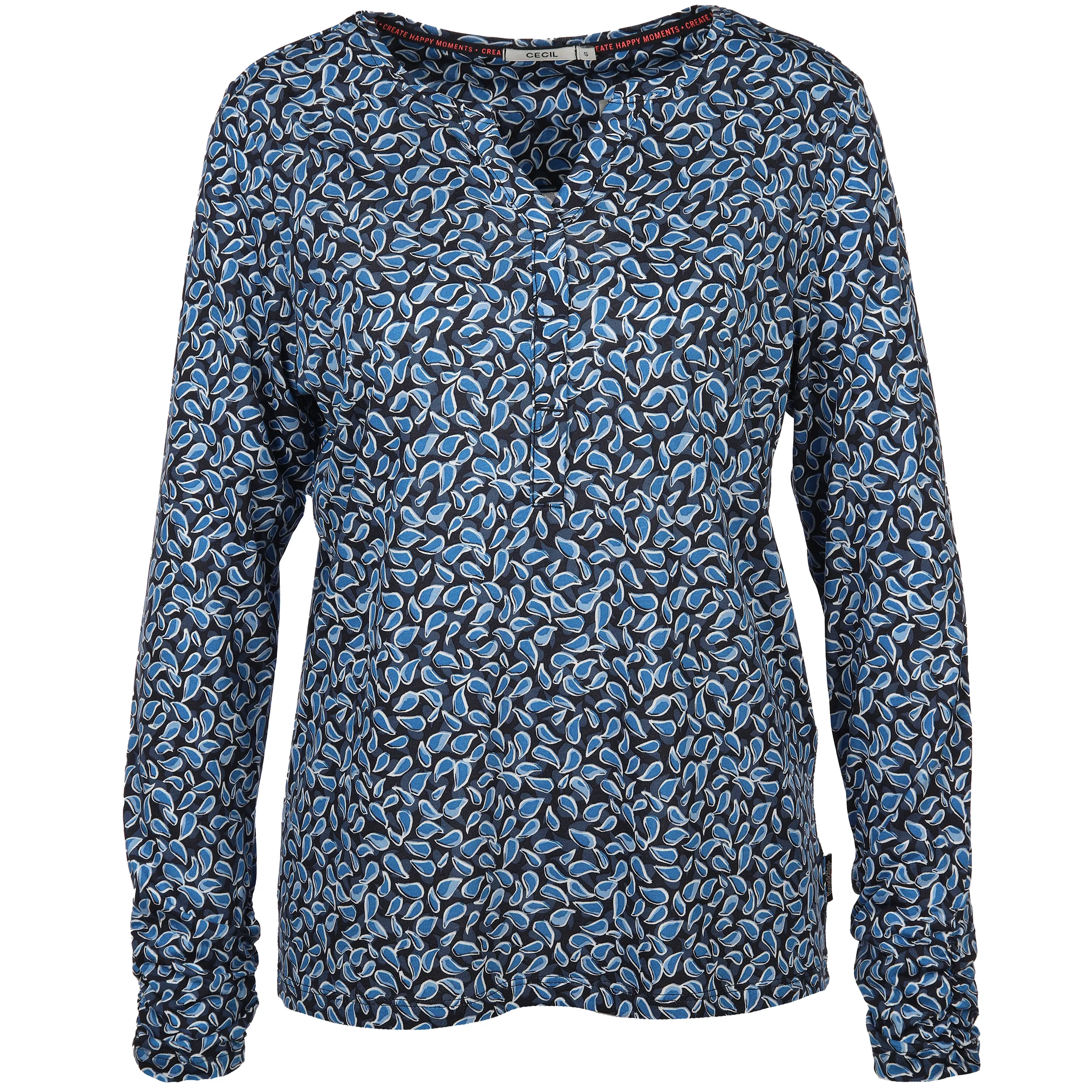 Cecil B320542 TOS AOP small Paisley Split Ne Blau 889677 34077 1 Cecil B320542 TOS AOP small Paisley Split Ne Blau 889677 34077 1