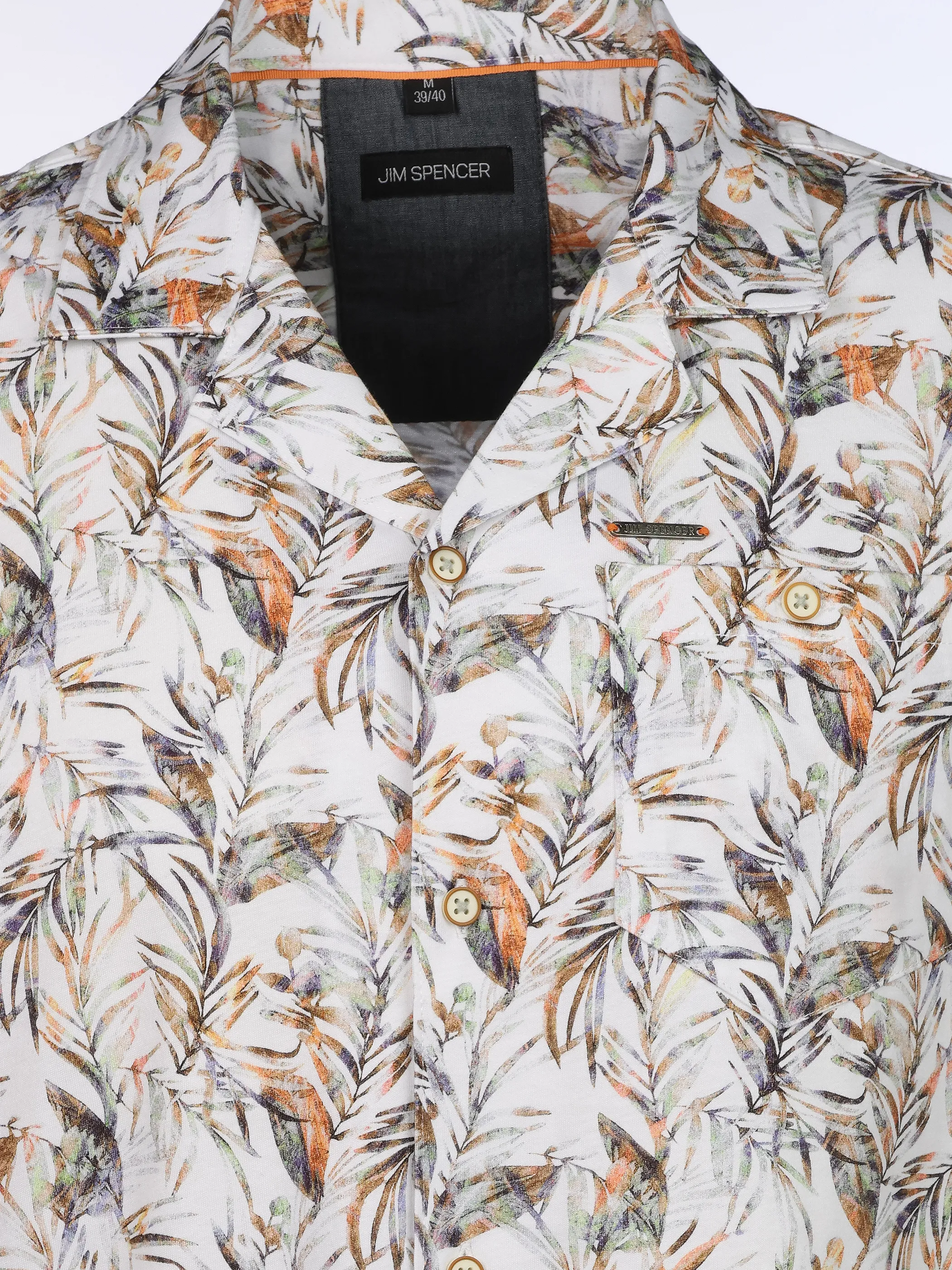 Jim Spencer He. Resorthemd 1/2 Arm Allover Weiß 925231 WHITE 3