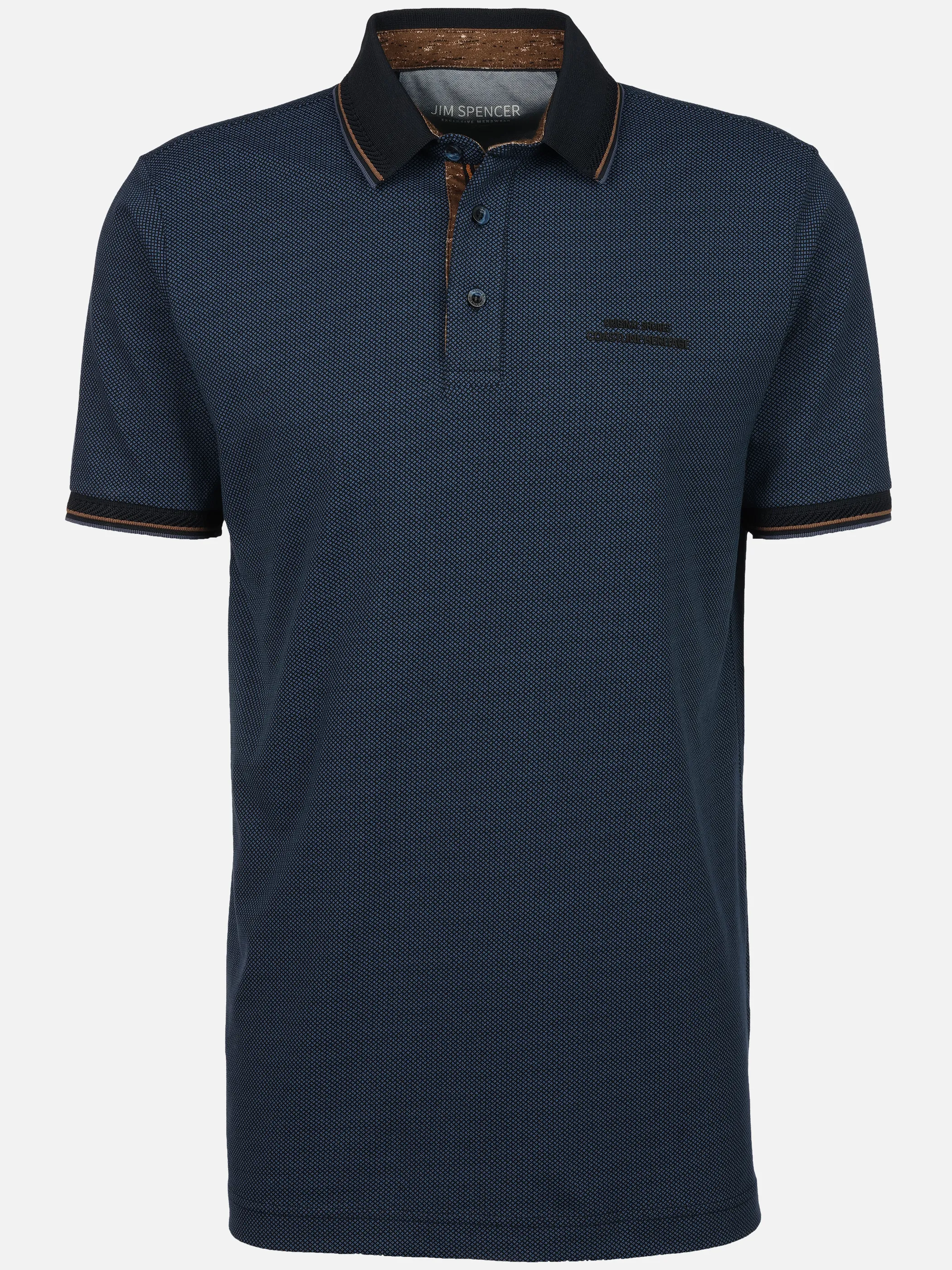 Jim Spencer He. Poloshirt 1/2 Arm print Blau 928818 BLUE 1