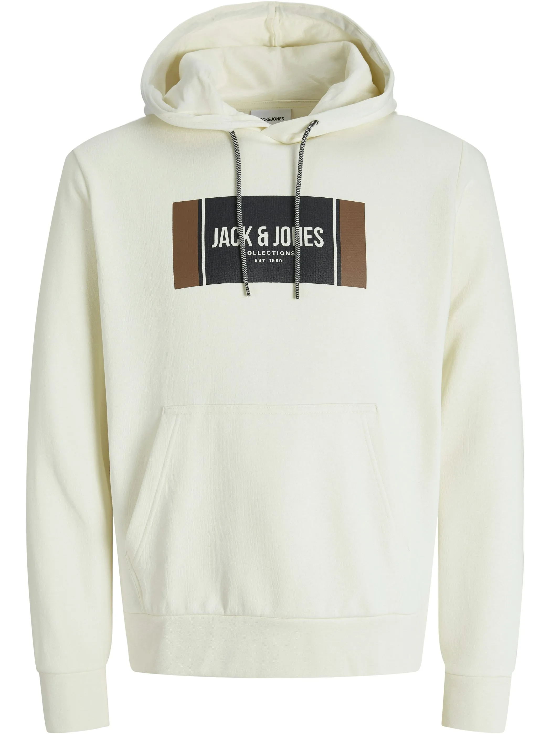 Jack Jones 12278614 JJHAYATO SWEAT HOOD BTS LN Weiß 925888 177620 1