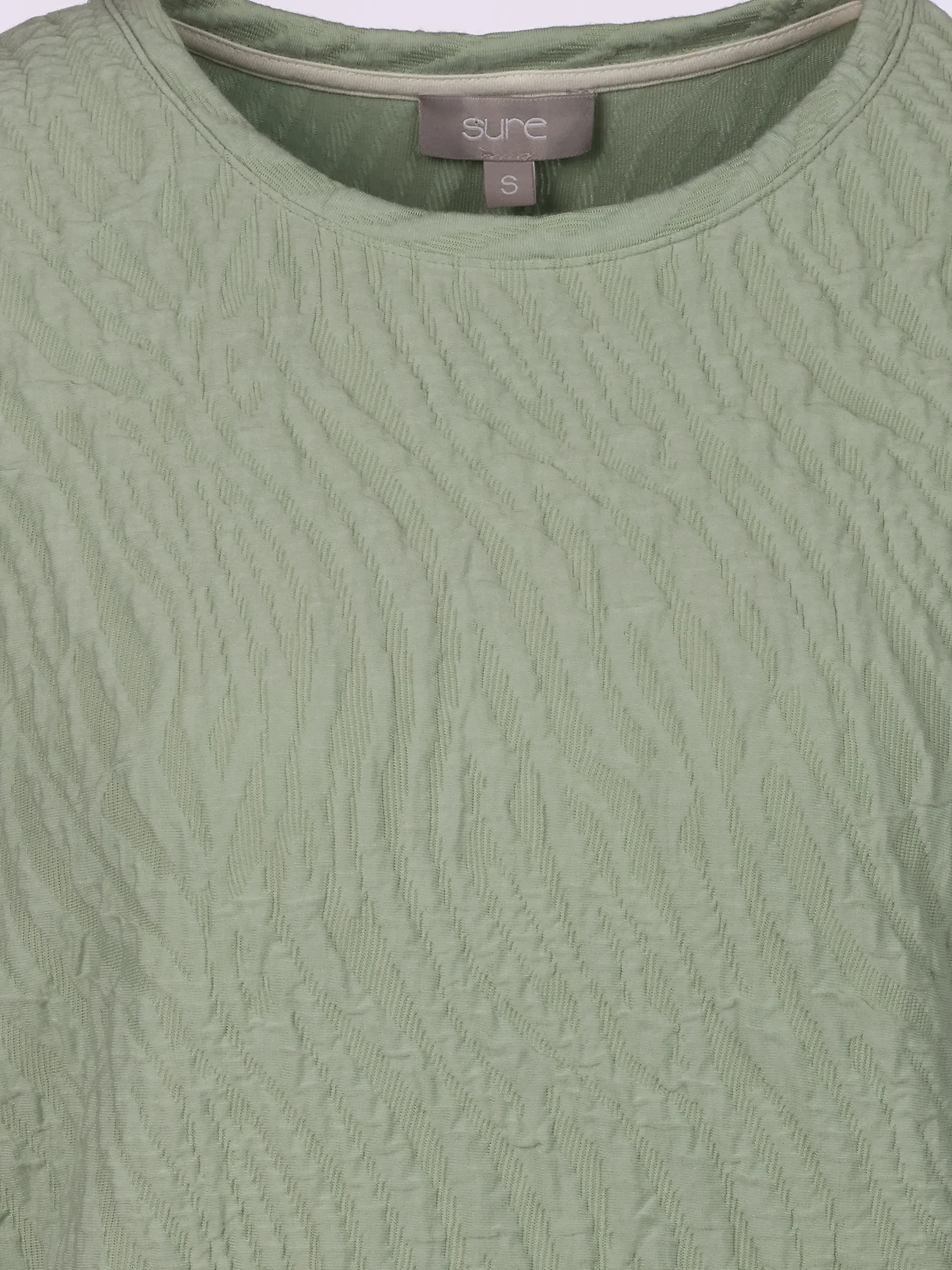 Sure Da-Struktur-Jacquard Shirt Salbei 921071 SALBEI 3