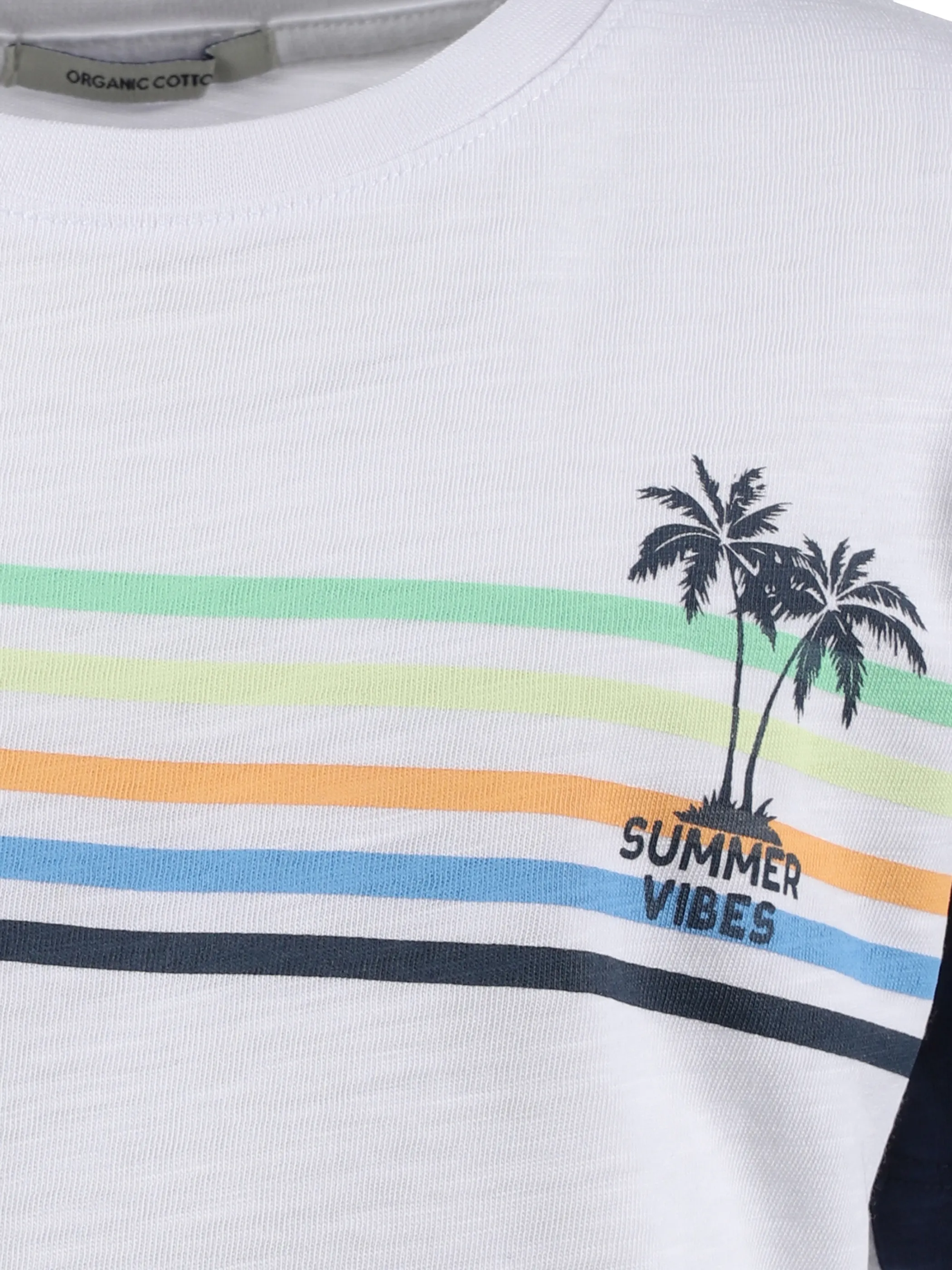 Tom Tailor 1031856 colorblock t-shirt Weiß 865849 20000 3