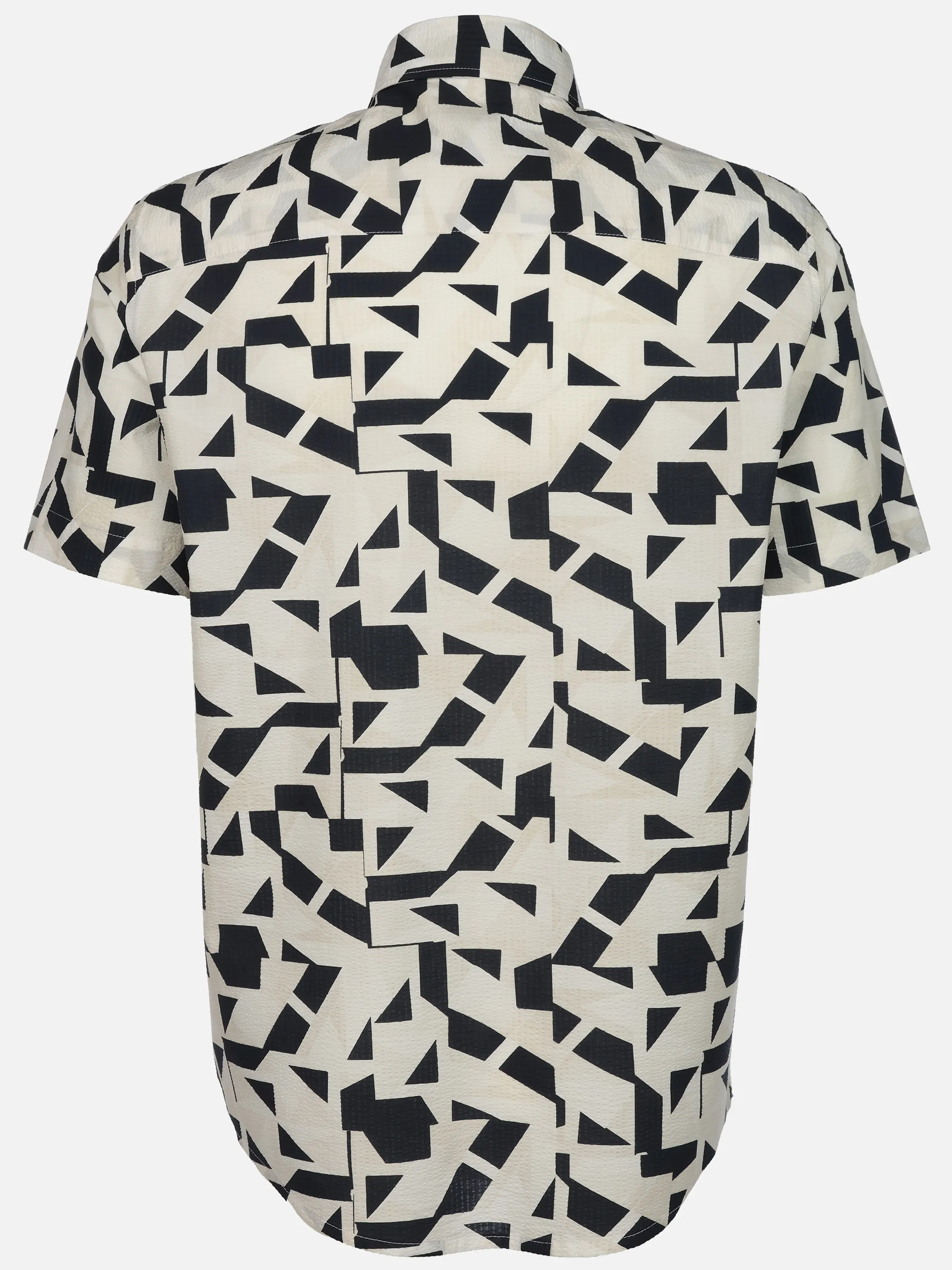 Jim Spencer He. Seersuckerhemd 1/2 Arm premium Blau 925170 NAVYPRINT 2