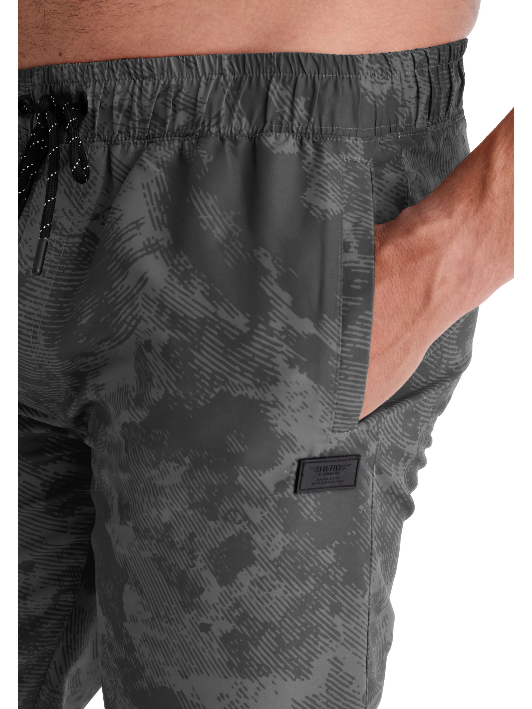 HERO by John Medoox 71550180009151 He-Badeshorts "Noah", lang Grau 928403 9151 3