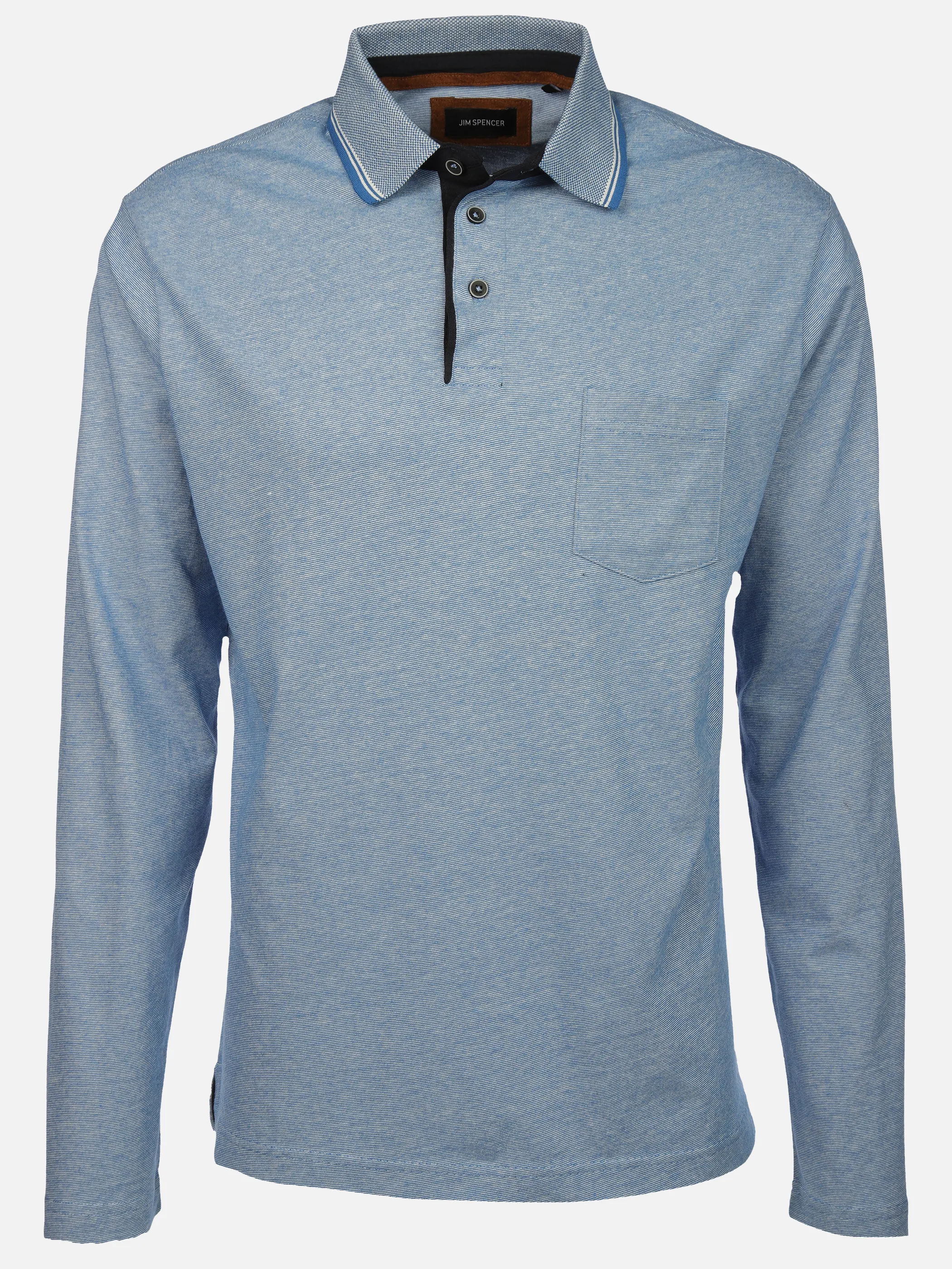 Jim Spencer He. Poloshirt 1/1 Arm grindle Türkis 898406 AZUR 1