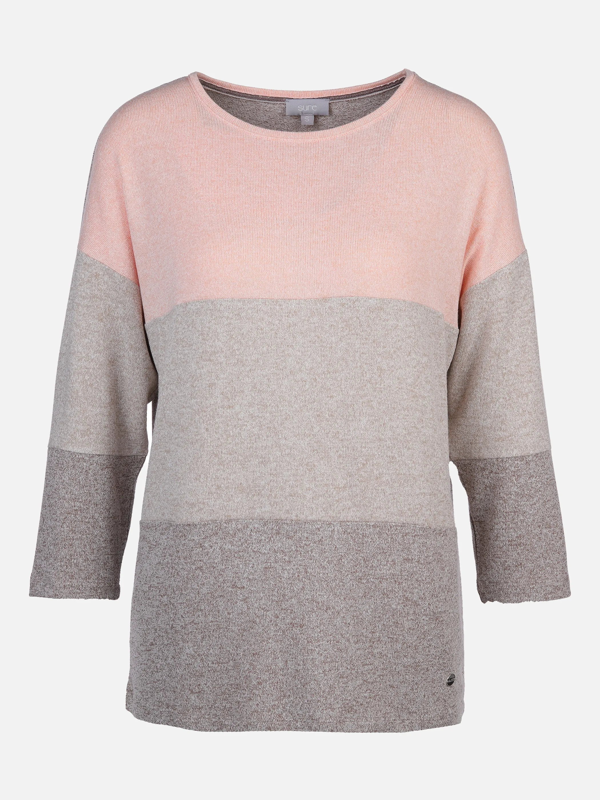Sure Da-Colorblockingshirt 1/1 Arm Braun 874802 BEIGE 1