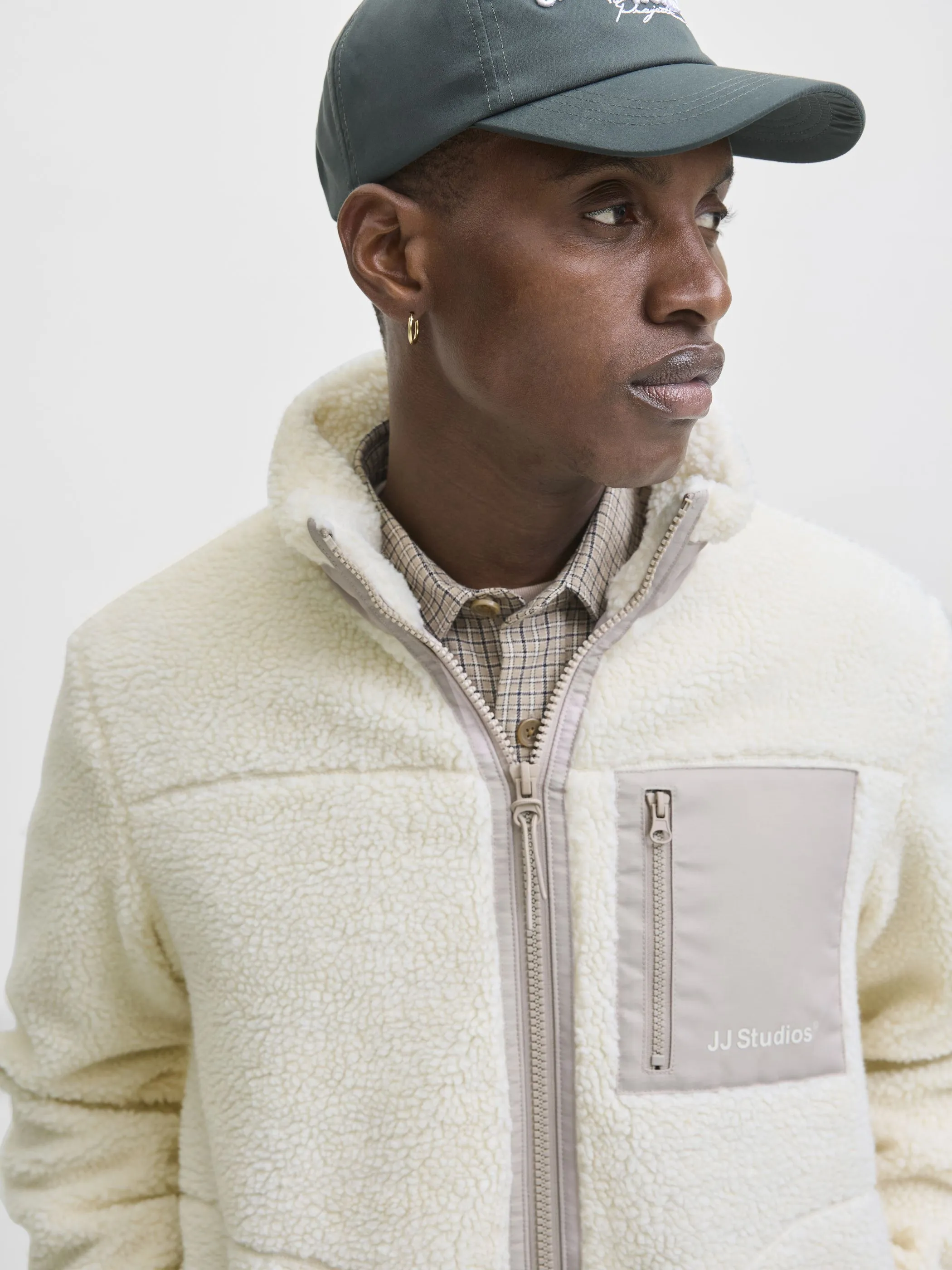 Jack Jones 12278784 JJESOHO TEDDY JACKET Beige 915256 176528 4