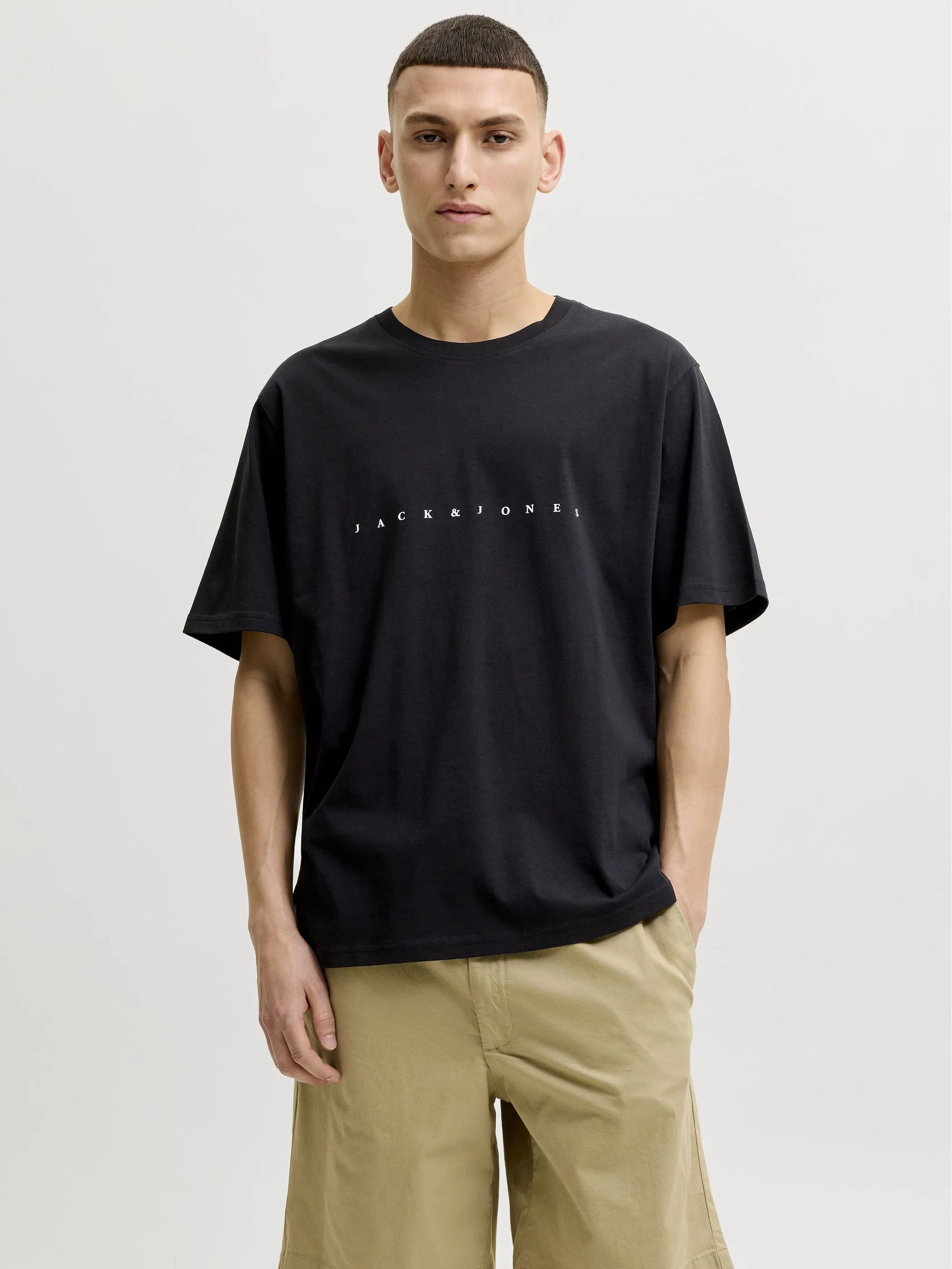 Jack Jones 12234746 JJESTAR JJ TEE SS NOO Schwarz 886675 178012 1