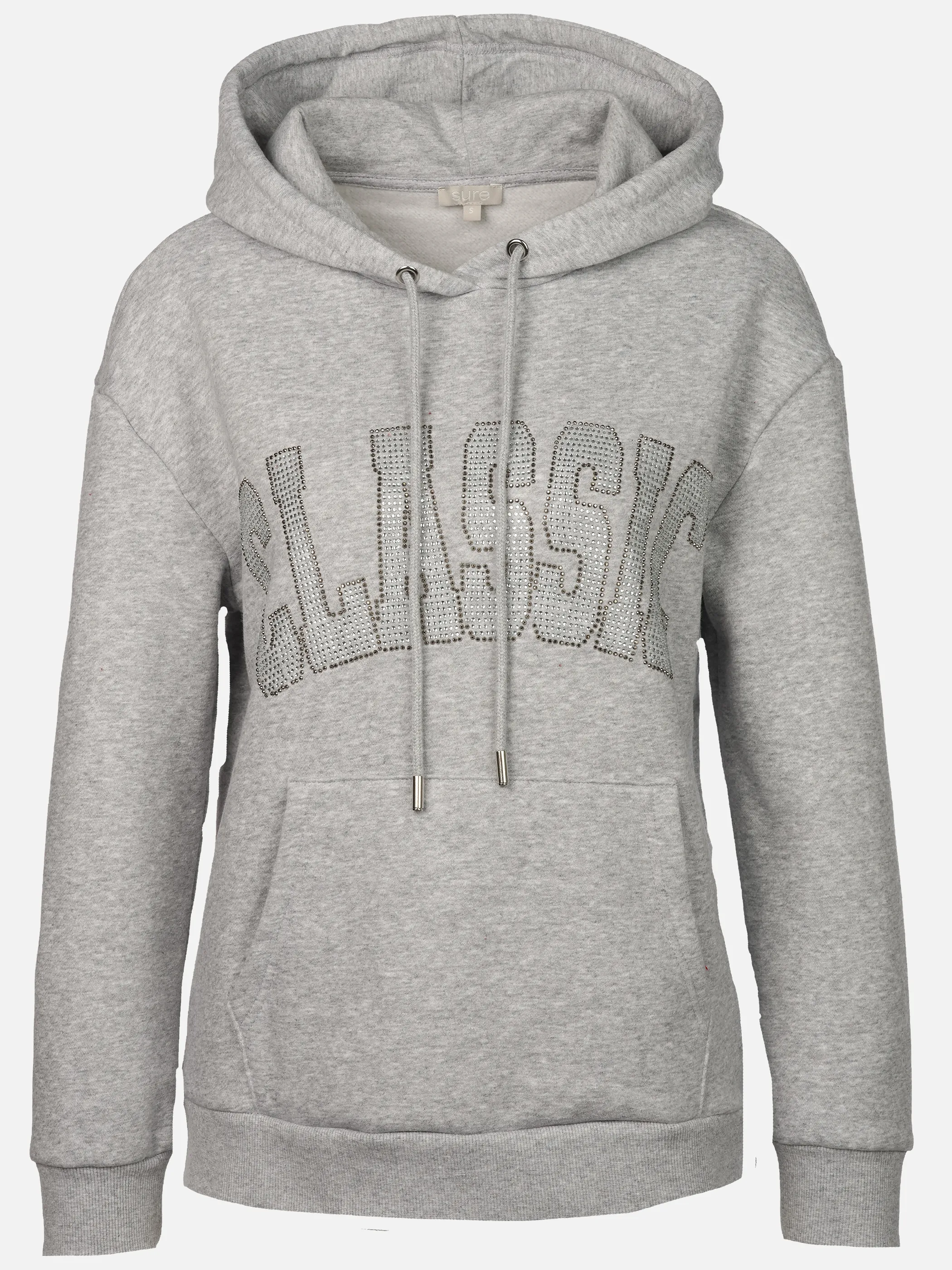 Sure Da-Sweatshirt m. Kapuze Grau 908542 SILBERMELPINK 1