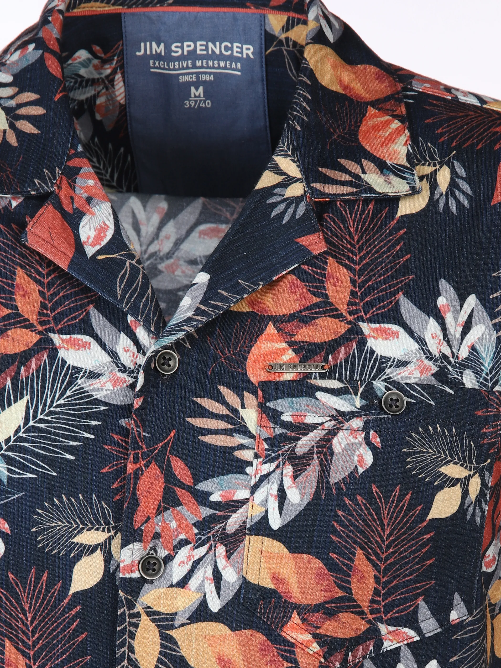 Jim Spencer He. Resorthemd 1/2 Arm allover Blau 894395 NAVY 3 Jim Spencer He. Resorthemd 1/2 Arm allover Blau 894395 NAVY 3