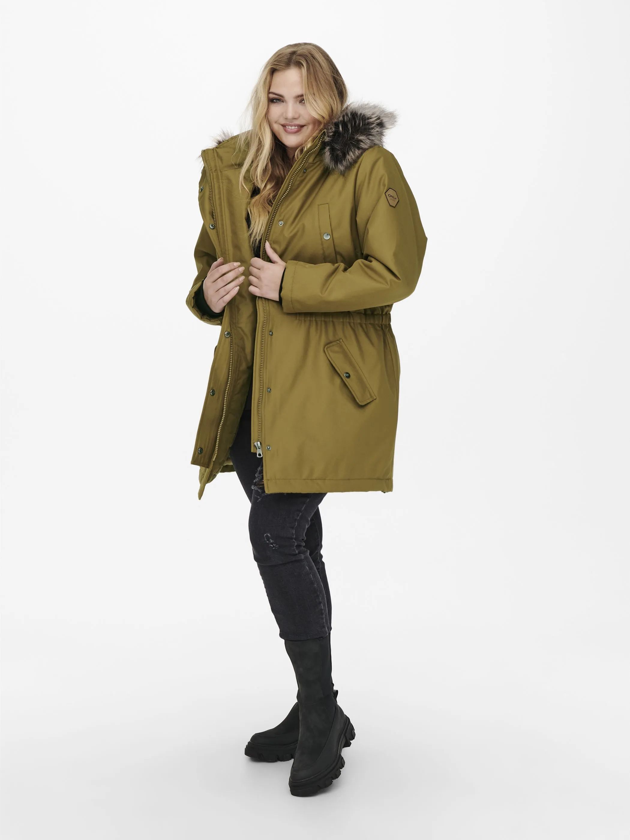 Only Carmakoma 15185999 CARIRENA PARKA COAT O Braun 854849 207470003 4