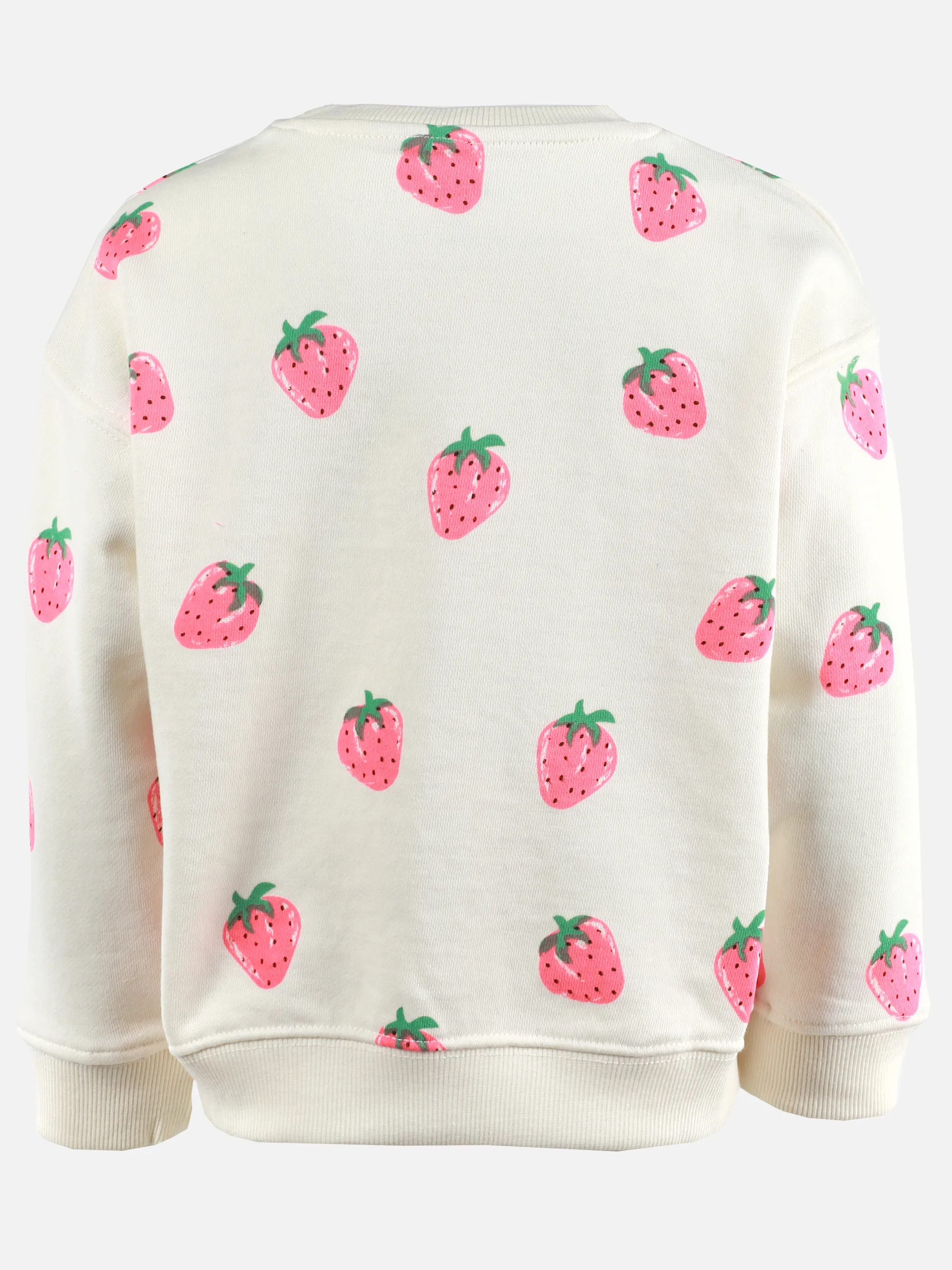 Bubble Gum KM Sweatshirt in weiß mit Erdbeeren AOP Weiß 908520 WEIß 2