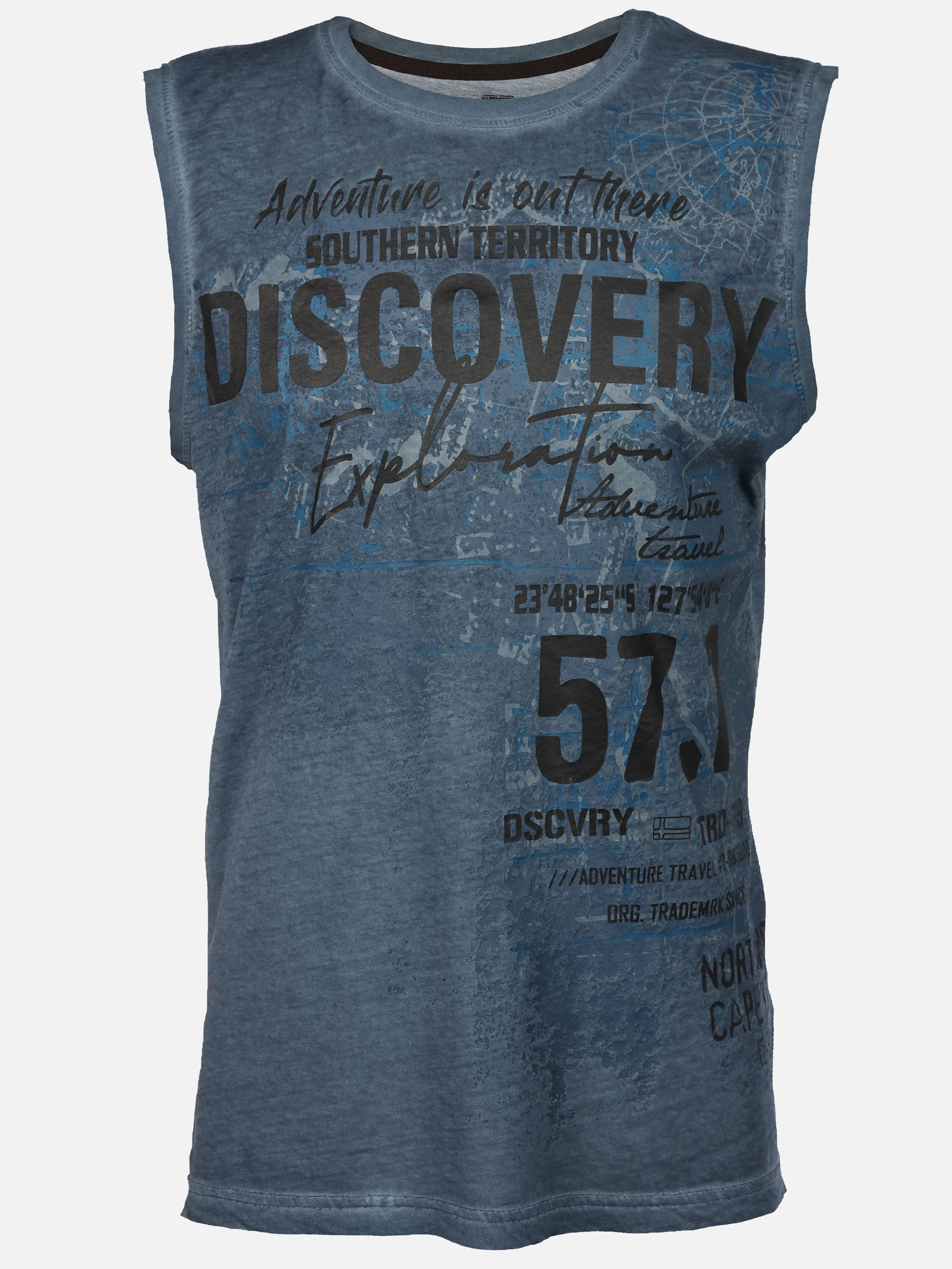 Southern Territory He. Muscleshirt allover washer Blau 925214 NAVY 1