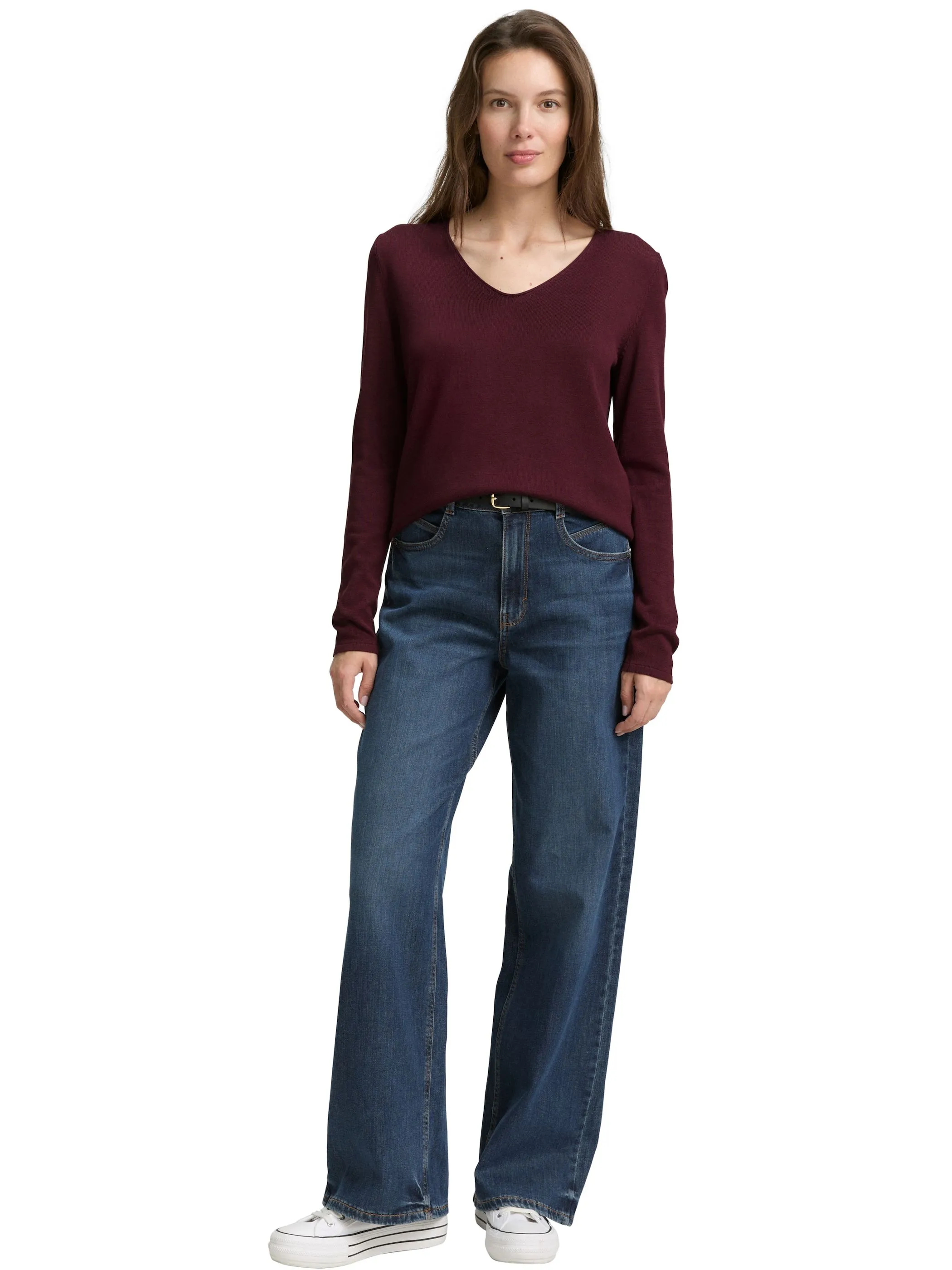 Tom Tailor 1012976 NOS sweater basic v-neck Rot 824304 16427 4