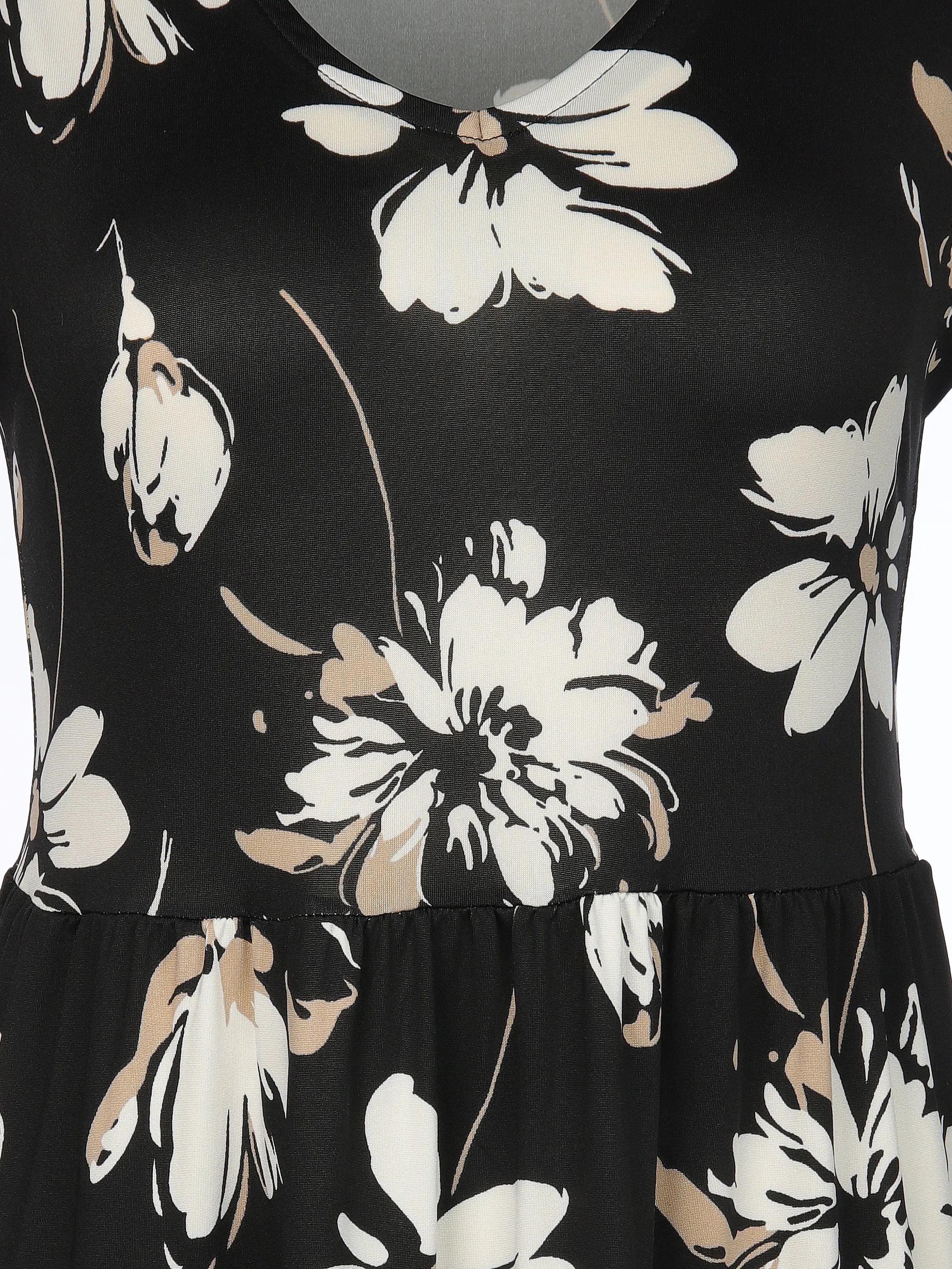 Sure Da-Jersey Kleid m.Alloverprint Beige 908116 NOMAD 3