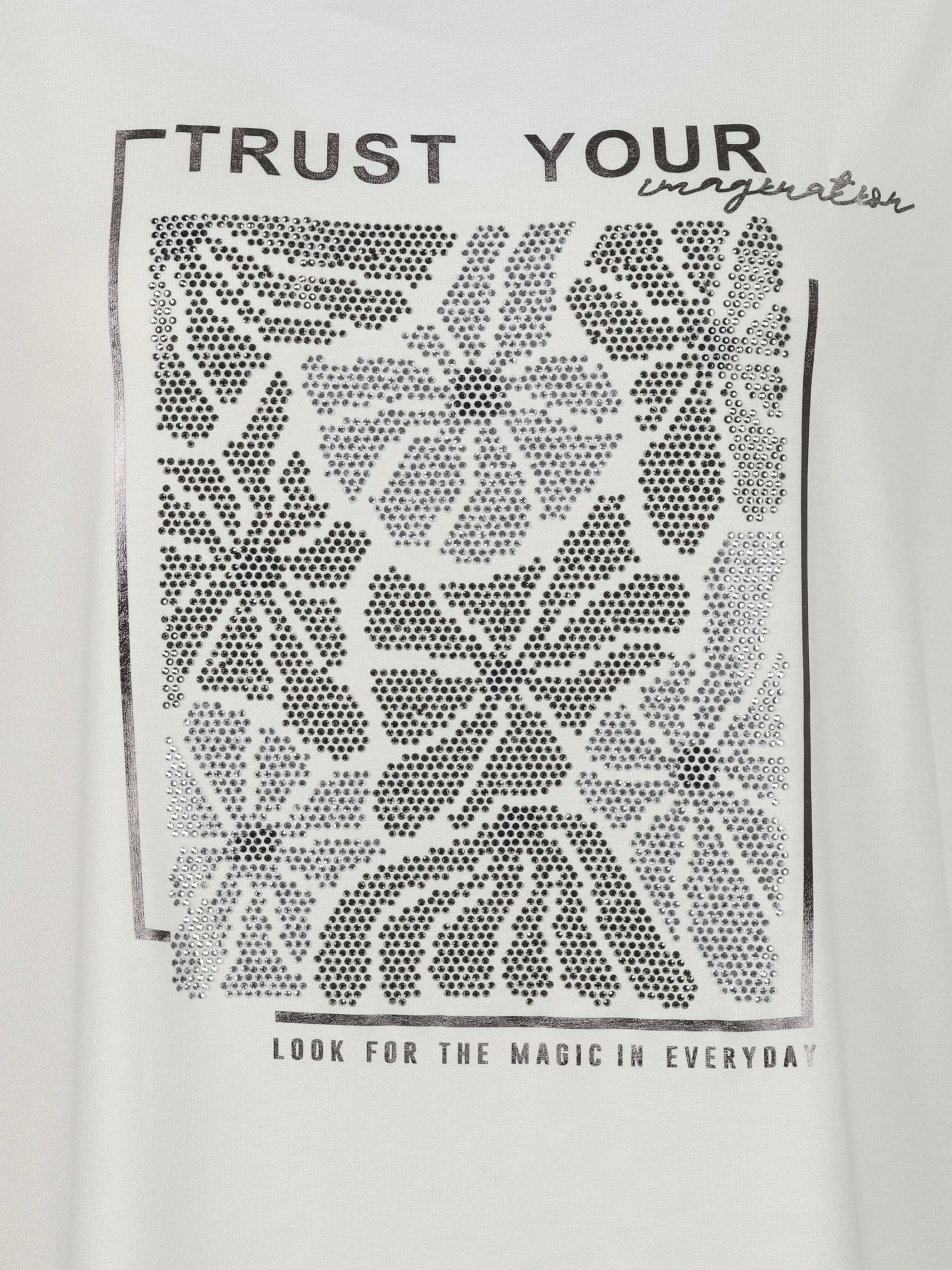 Lisa Tossa Da. T-Shirt m.Straßapplikation Weiß 930529 STAR WHITE 3