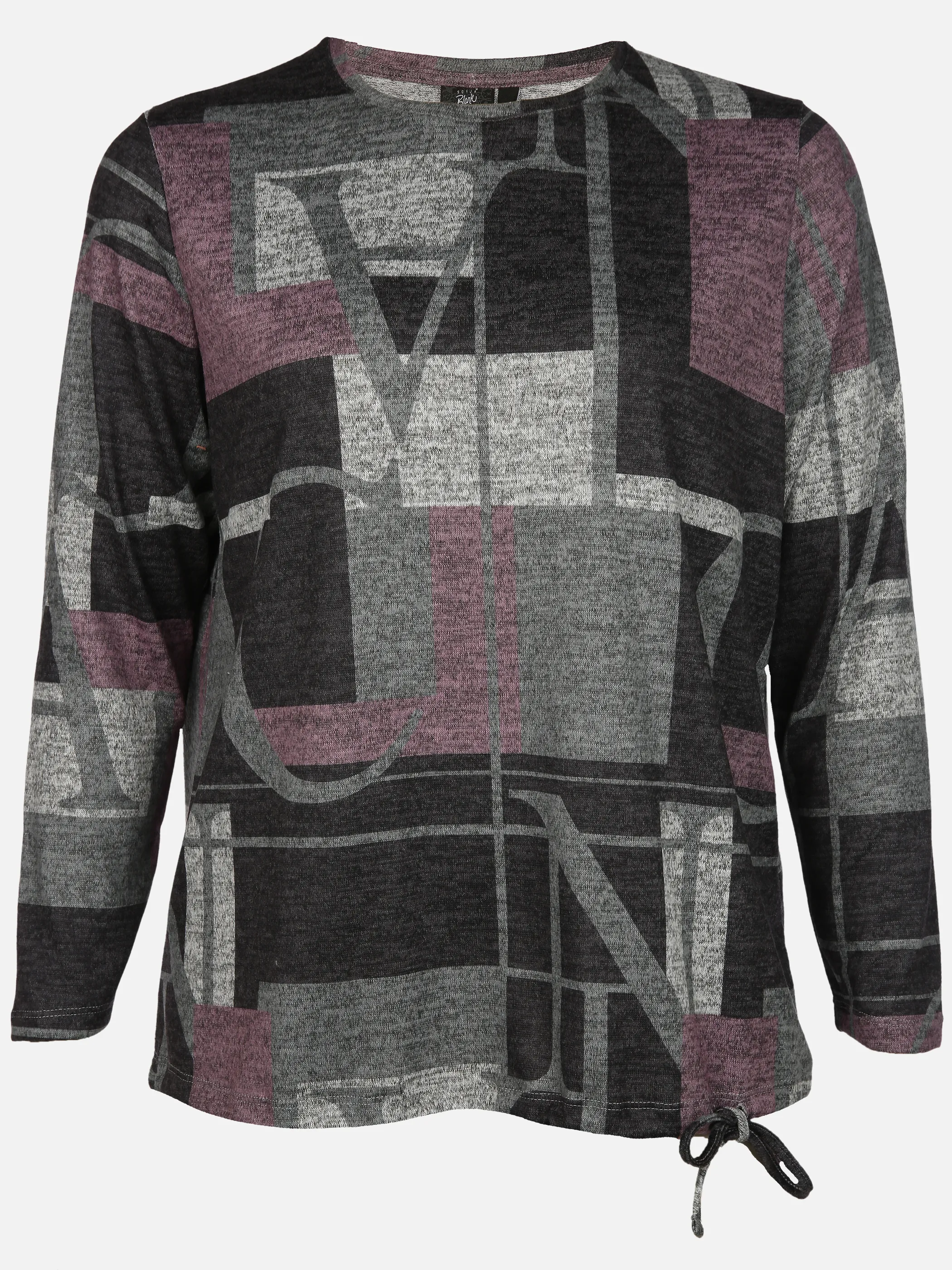 Sonja Blank Da-gr.Gr. Flausch Shirt mit Print Rot 916403 BORDEAUX 1